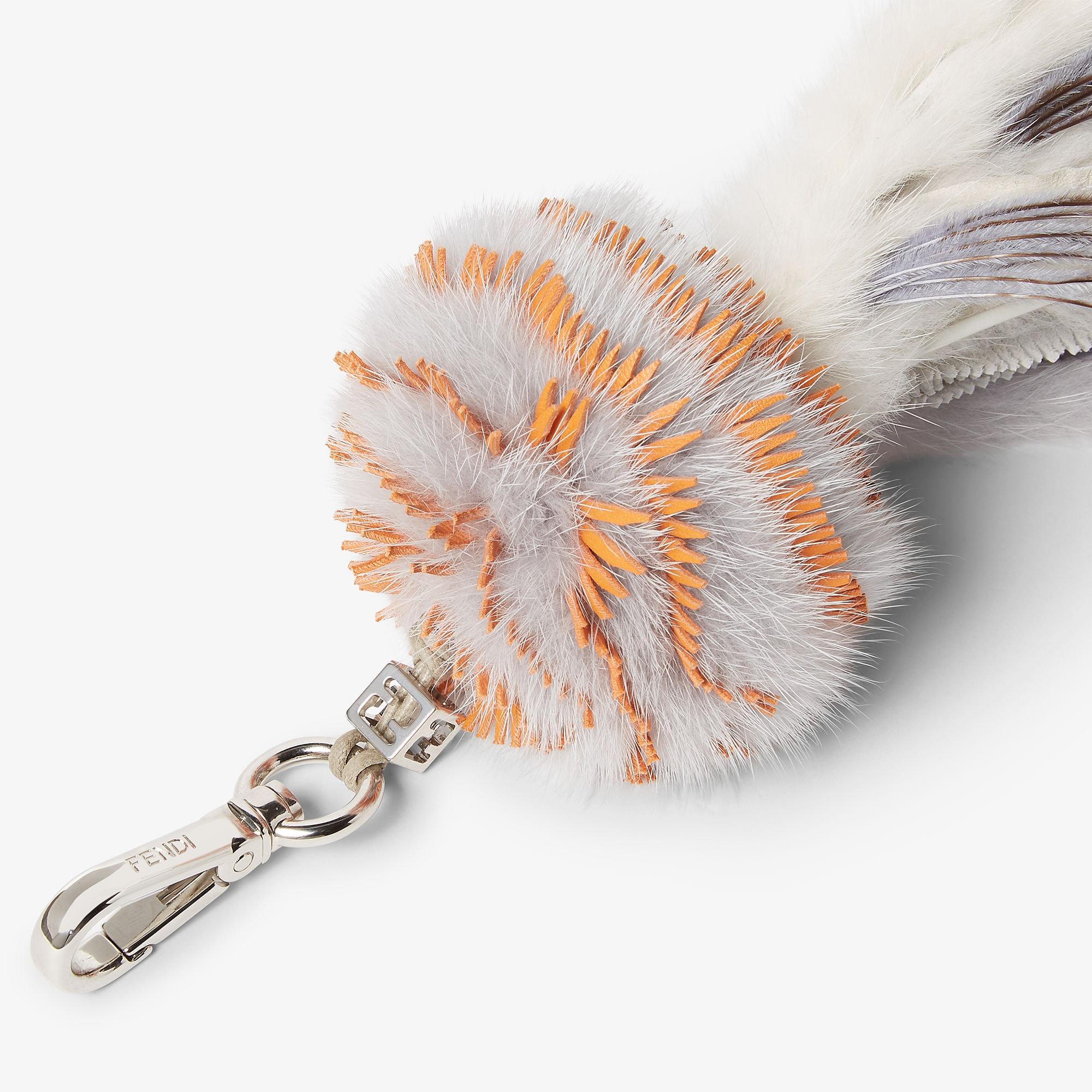 Jellyfish CharmMulticolor leather, feather and mink charm Product Image