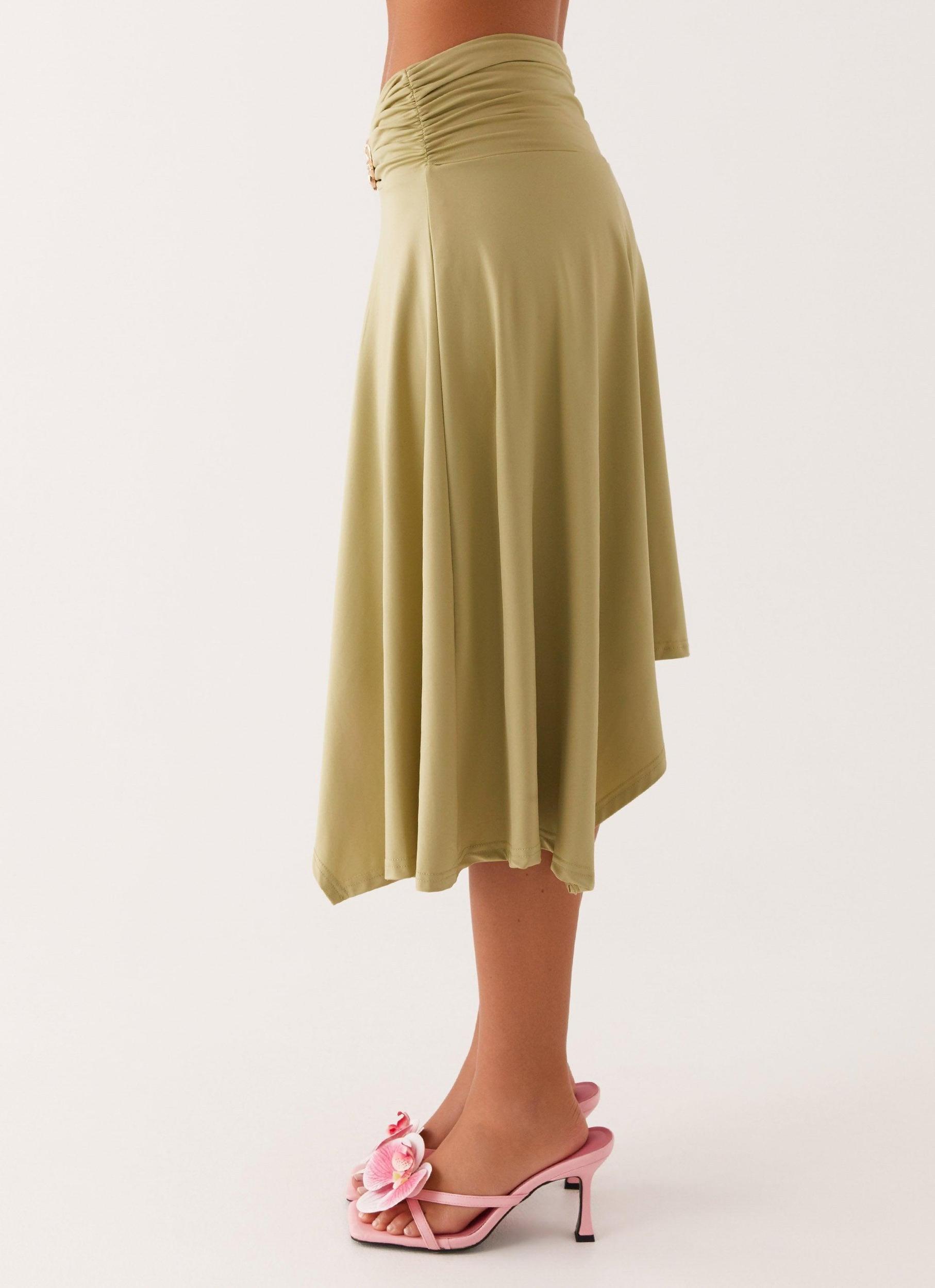 Dolly Midi Skirt - Green Product Image