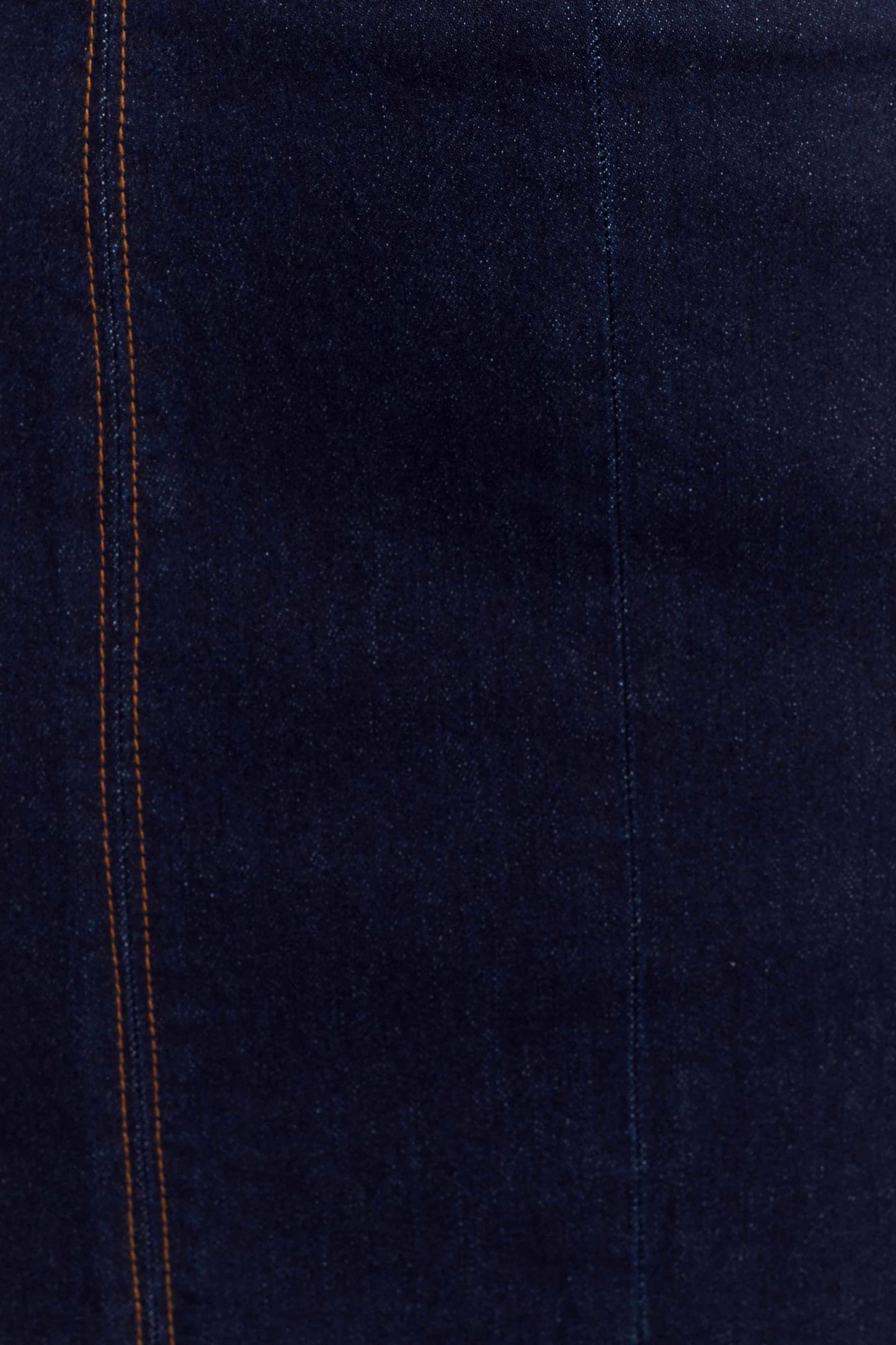 Shauna Denim Halter Midi Dress - Indigo Blue Product Image