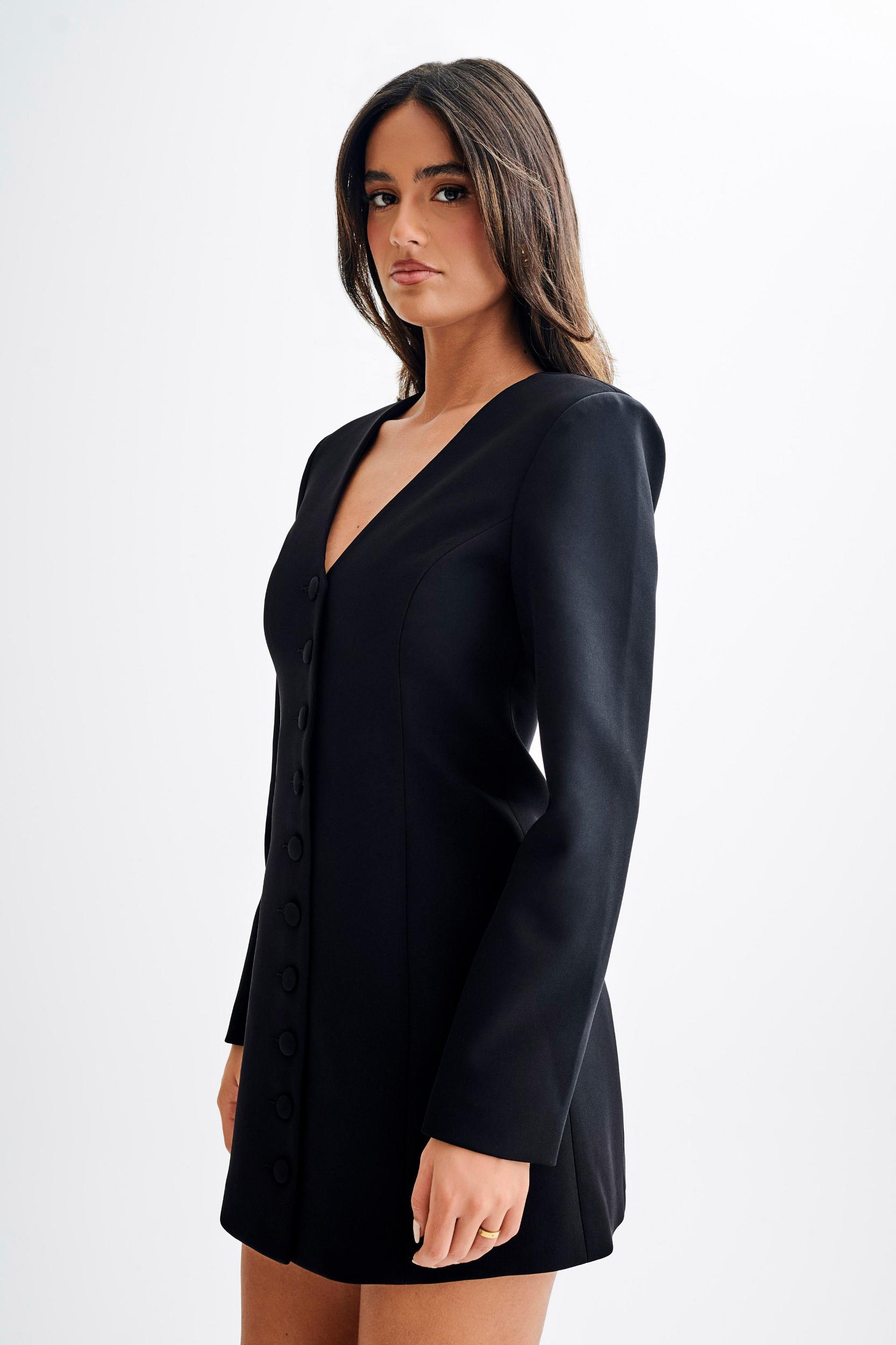 Hurley Long Sleeve Blazer Mini Dress - Black Product Image