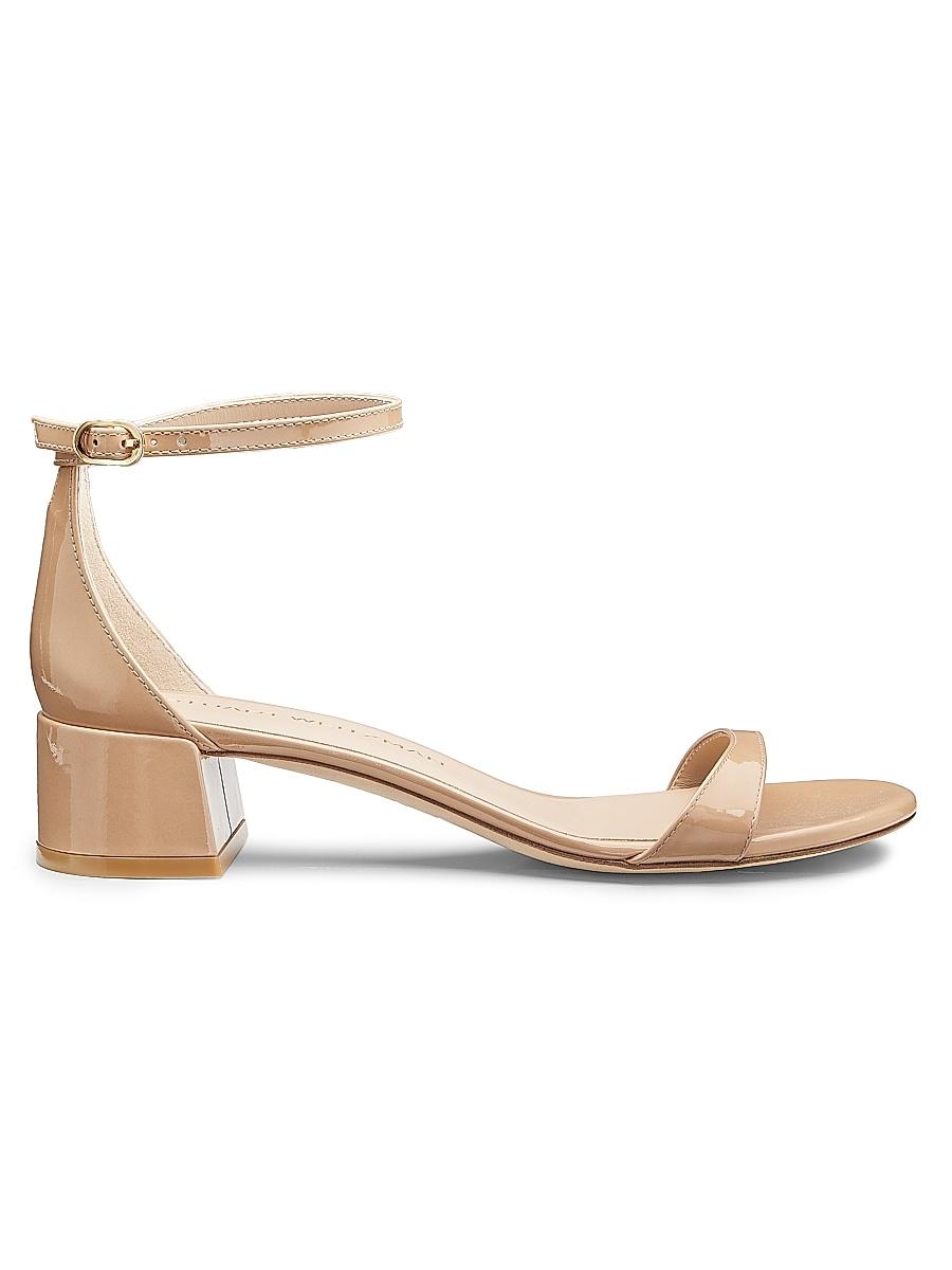 Womens Nudist Block 35MM Patent Leather Sandals Product Image