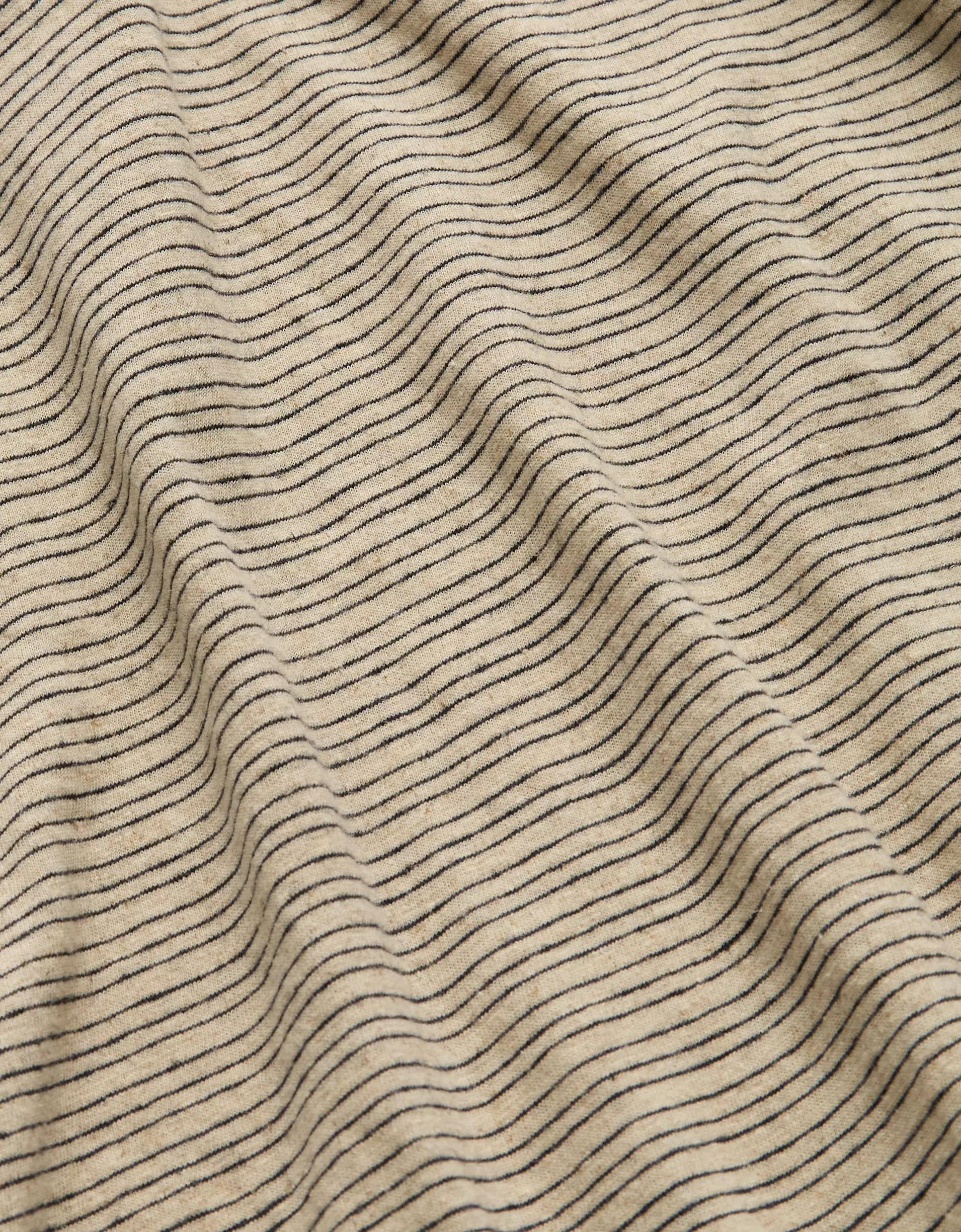 AE77 Premium Linen-Blend Polo Shirt Product Image