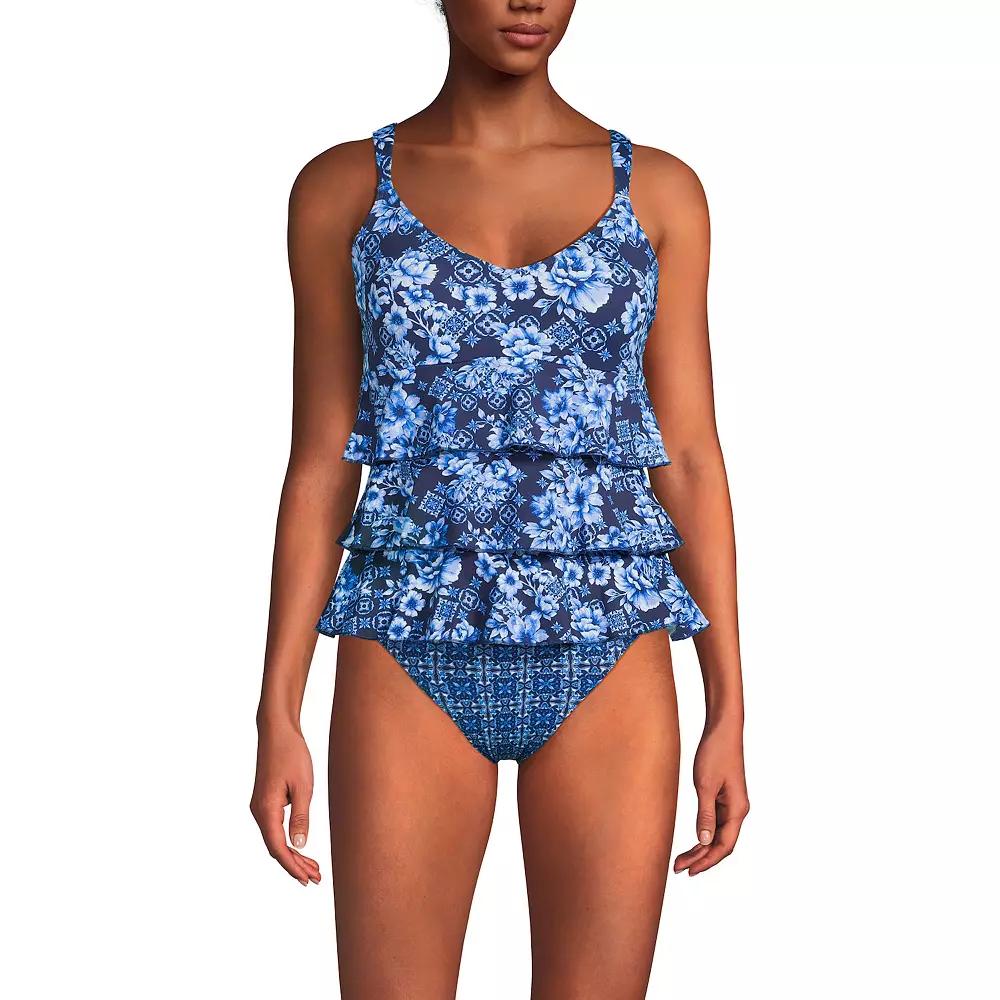 Women's Lands' End Ruffle Fauxkini One Piece Swim Suit,  Product Image