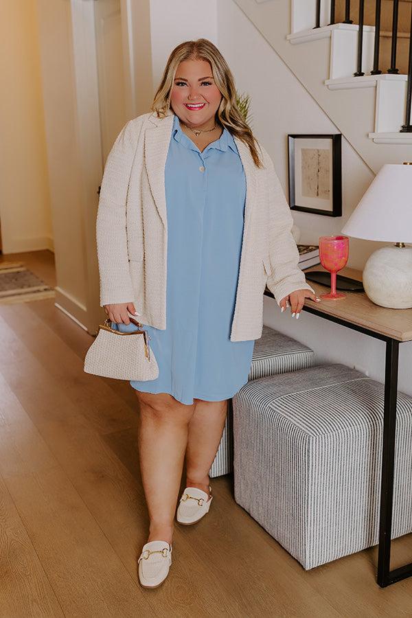 Effortless Radiance Shift Dress in Sky Blue Curves Product Image