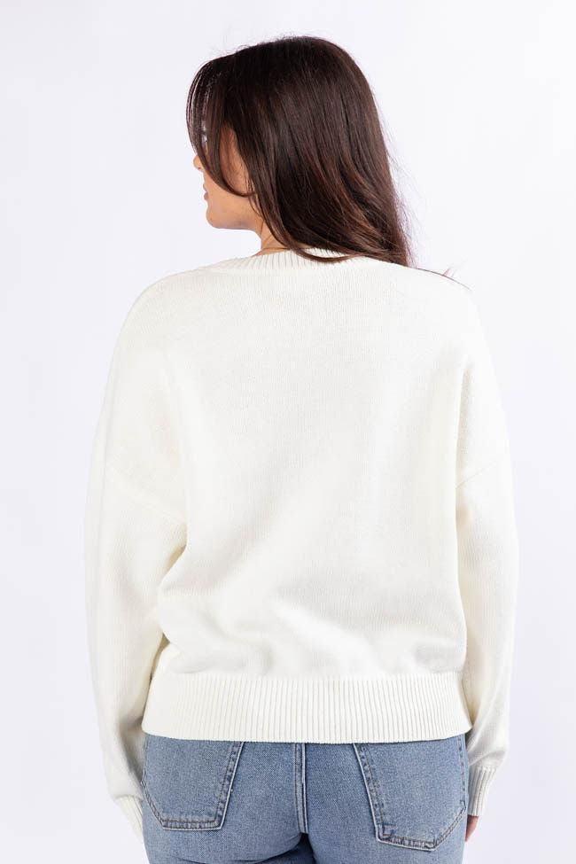 Too Much To Bear Ivory Sweater FINAL SALE Product Image