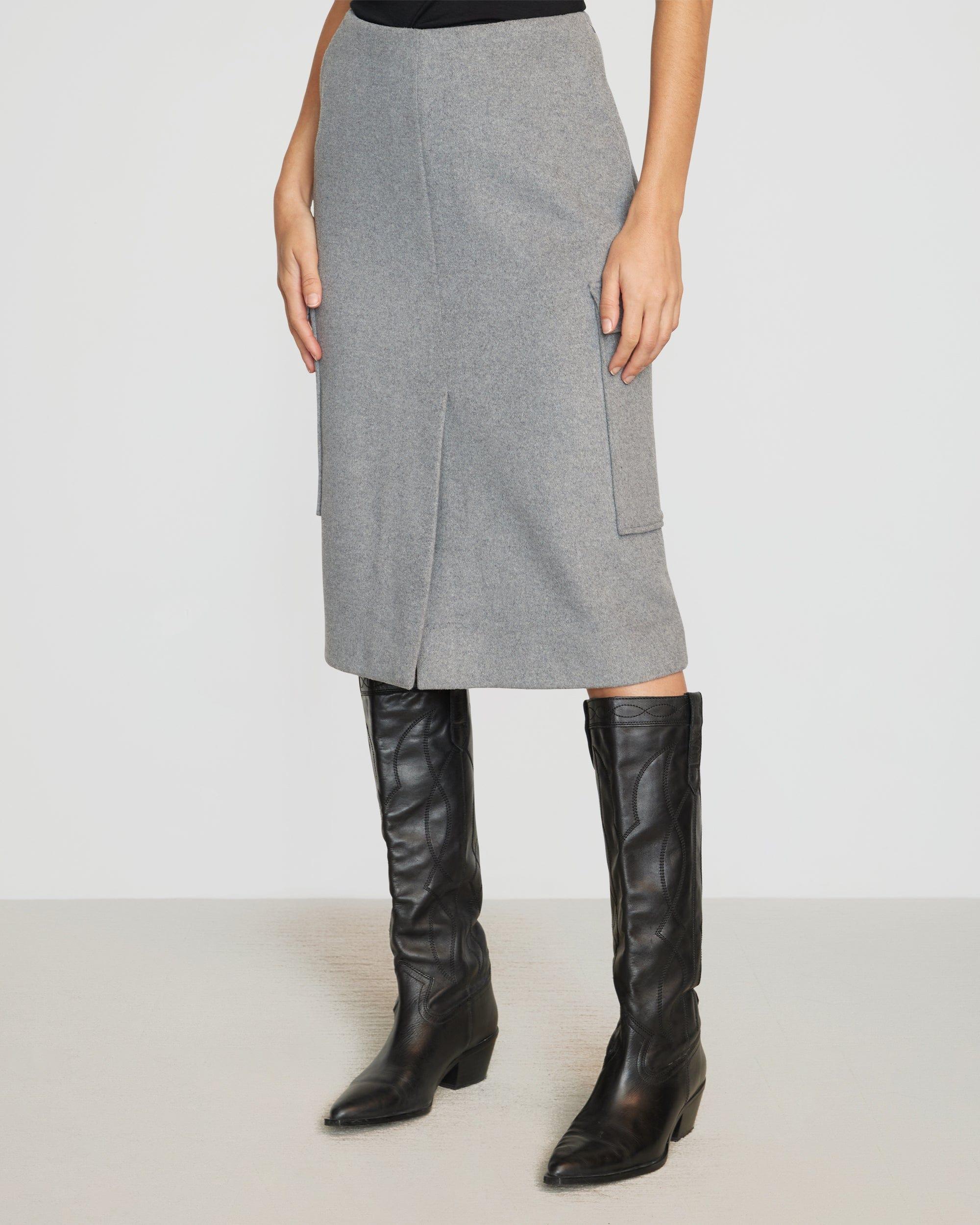 Felicia Wool Utility Midi Skirt Product Image