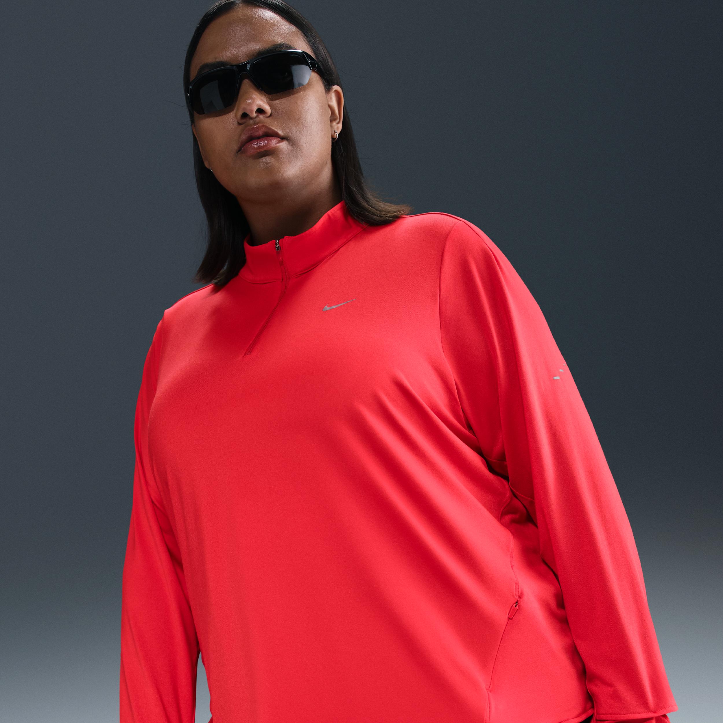 Nike Womens Swift Dri-FIT UV 1/4-Zip Running Top (Plus Size) | HQ0501-010 Product Image