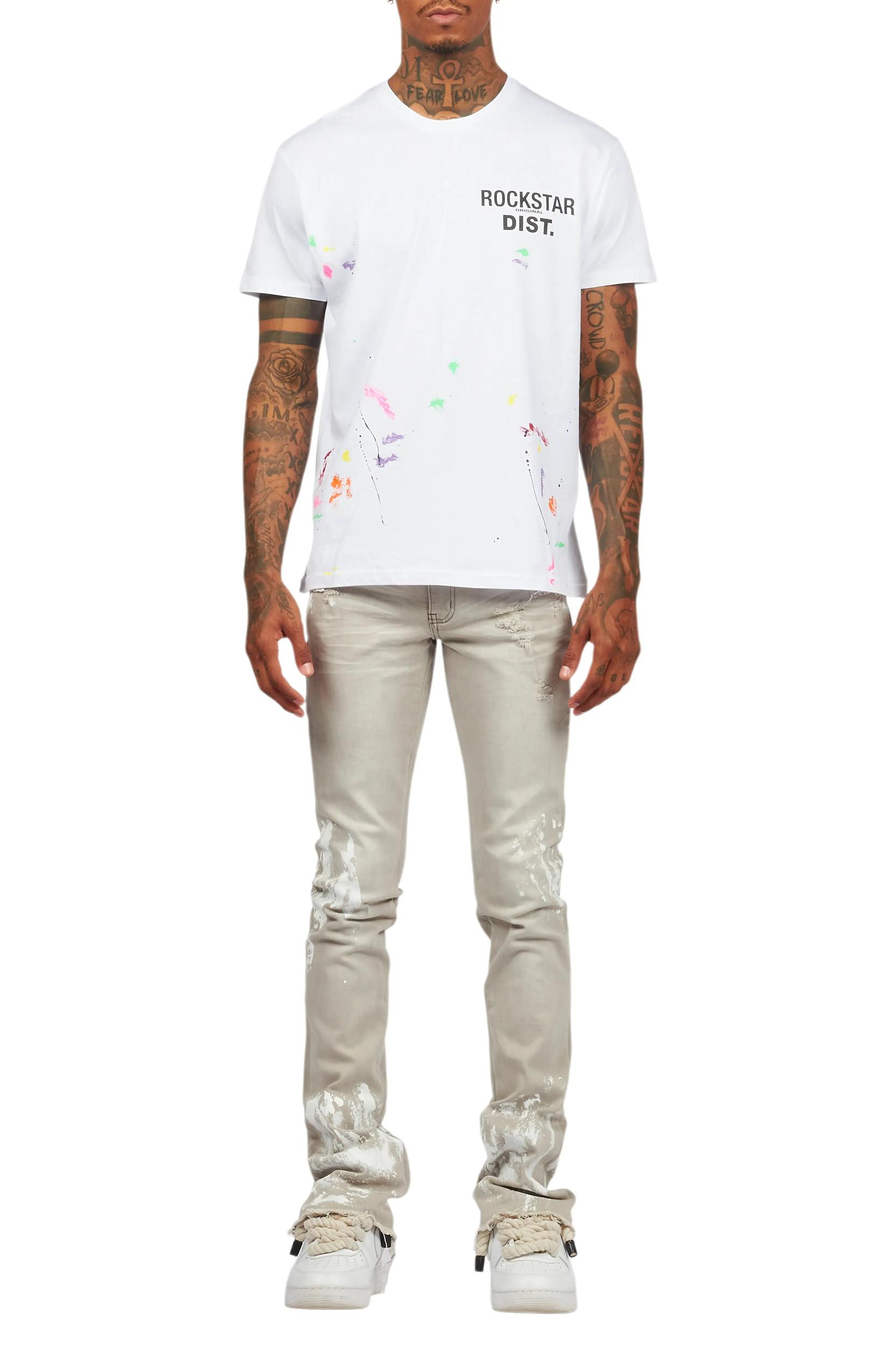 Sayer White Graphic T-Shirt Male Product Image