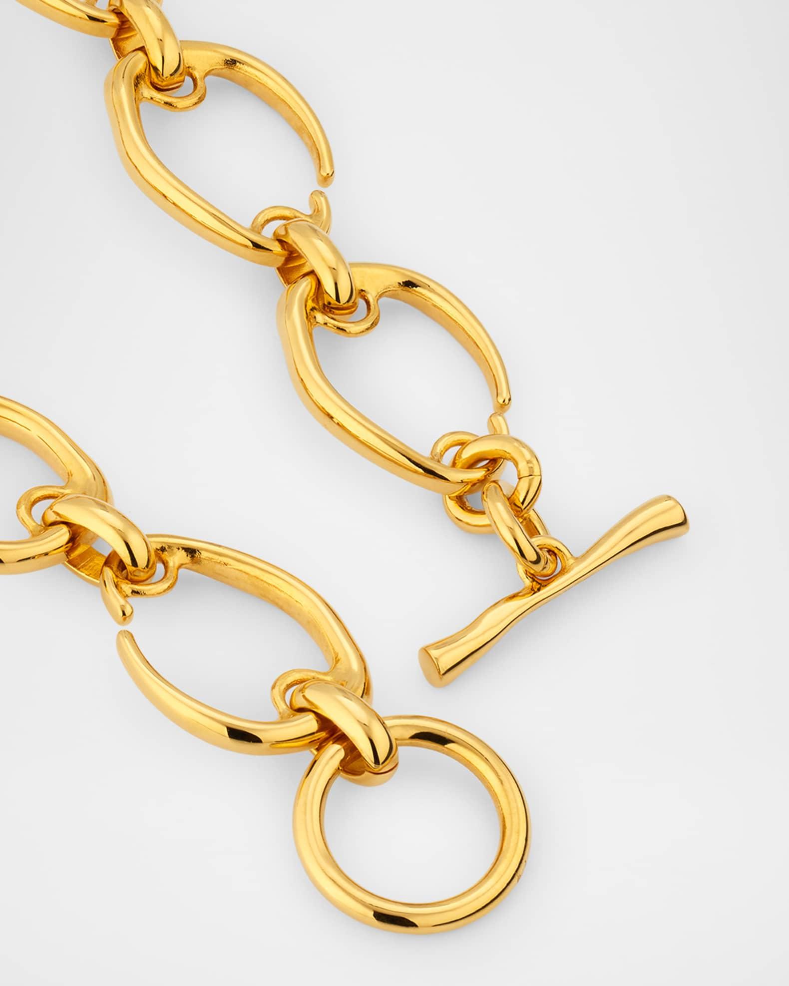 Wire O and Pave Heart Necklace Product Image