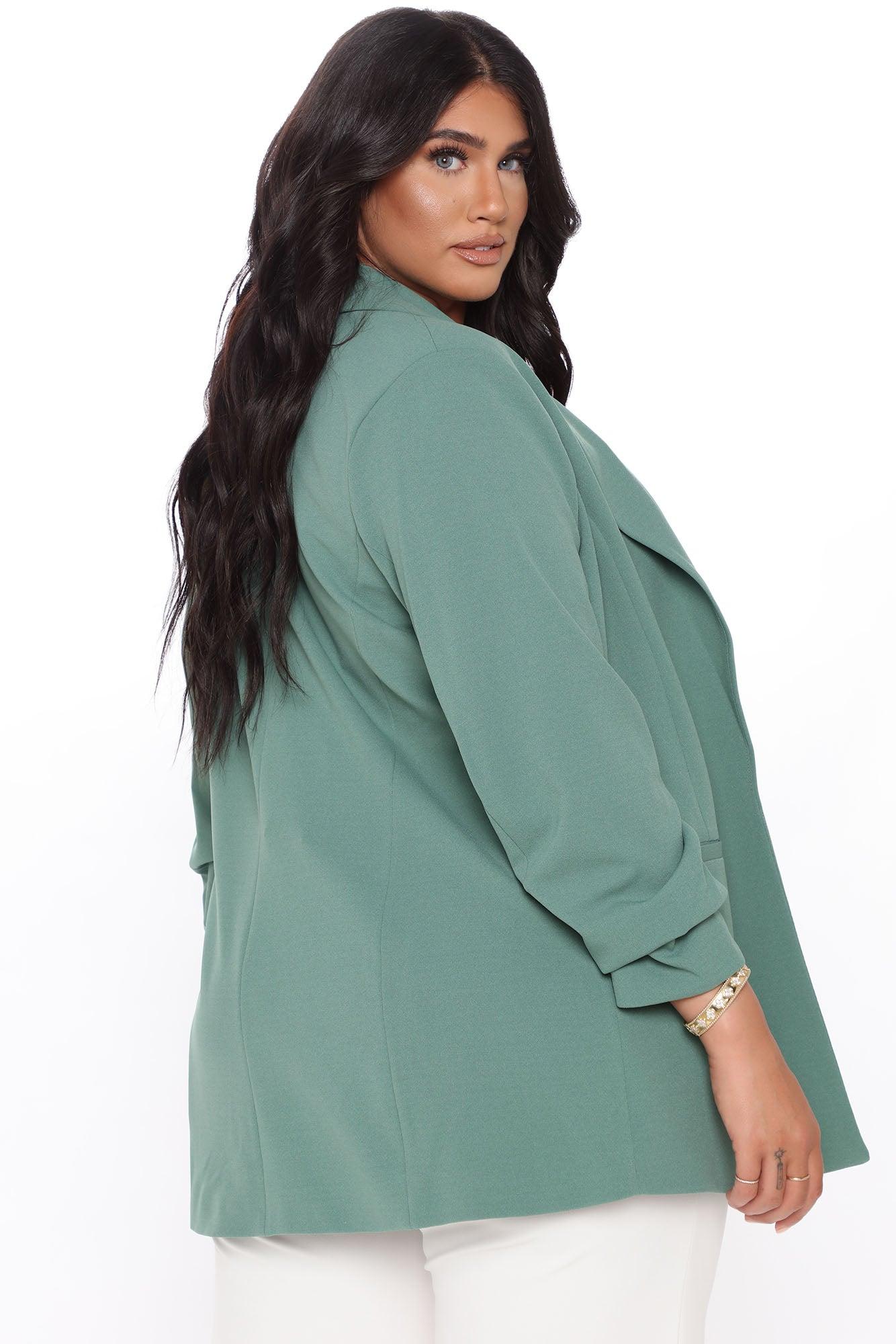 The Celine Blazer - Sage Product Image