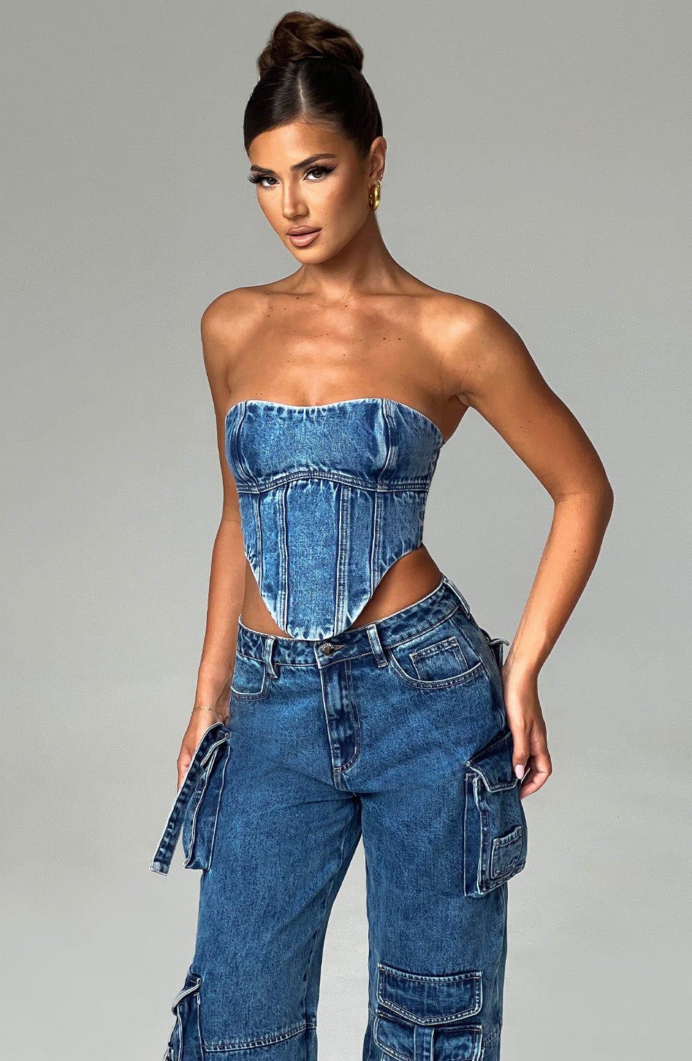 Yasie Corset - Dark Wash Product Image