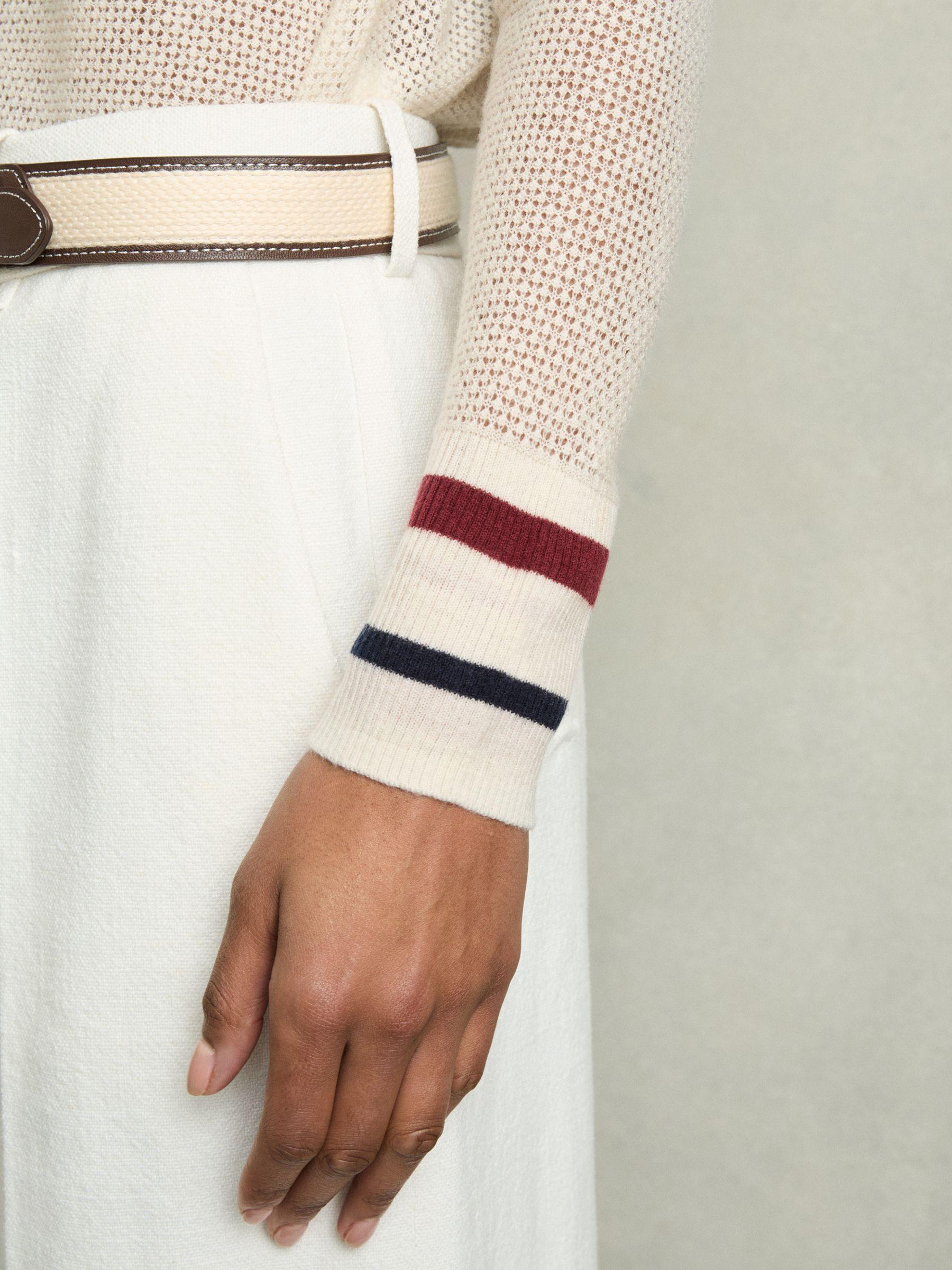 Wool-Cashmere Tipped Polo Jumper in Neutral Product Image