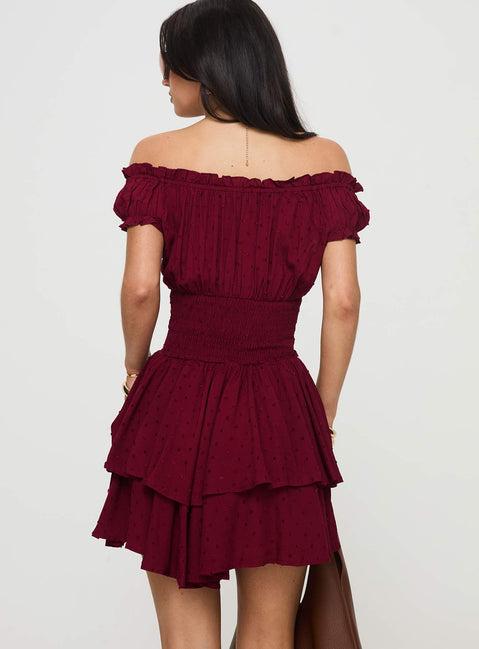 The Love Galore Romper Deep Cherry Product Image