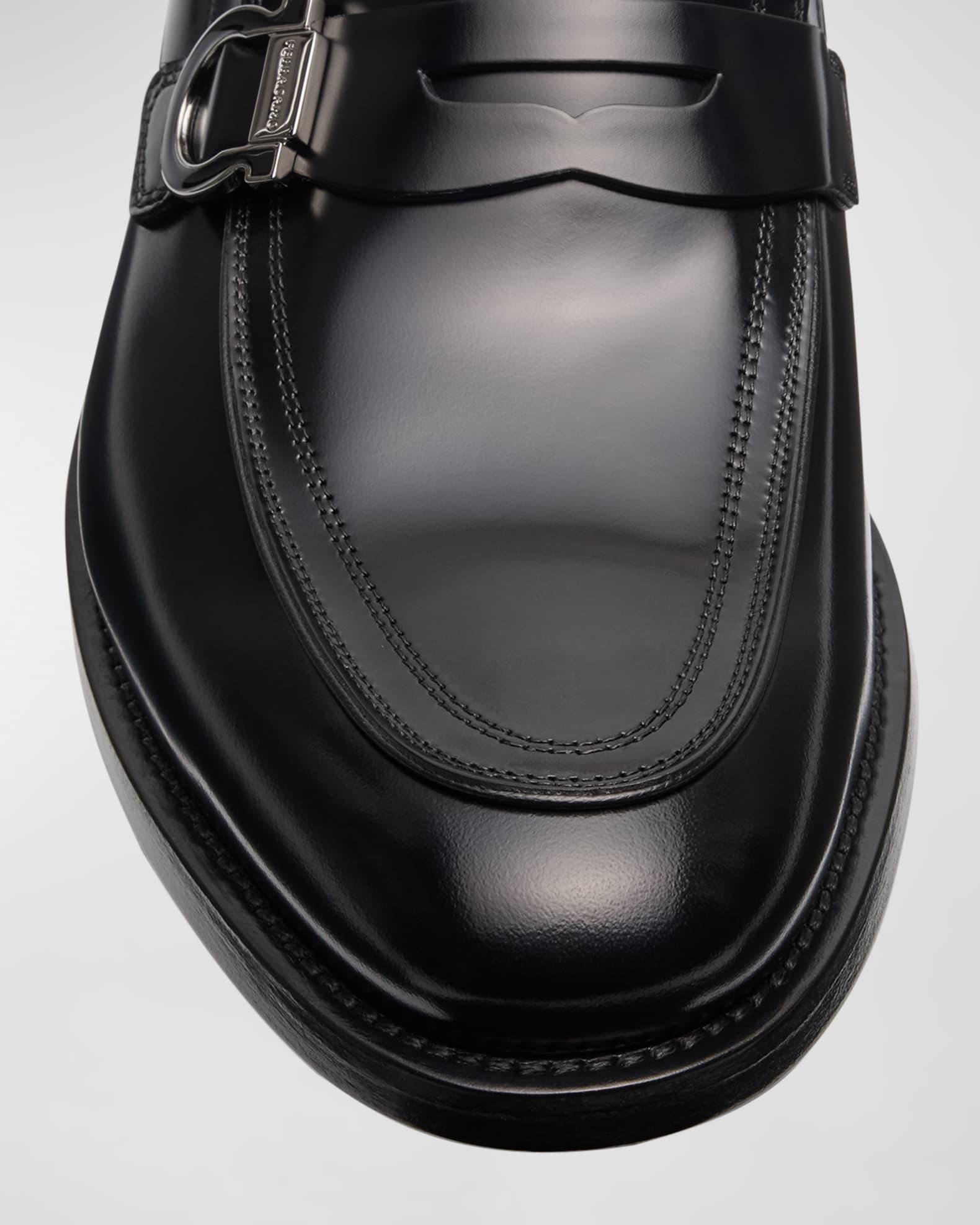 Men's Canada Gancini Leather Penny Loafers Product Image