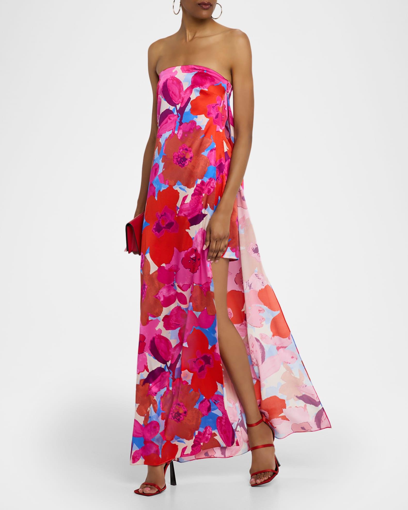 Lyle Strapless Floral-Print Gown Product Image