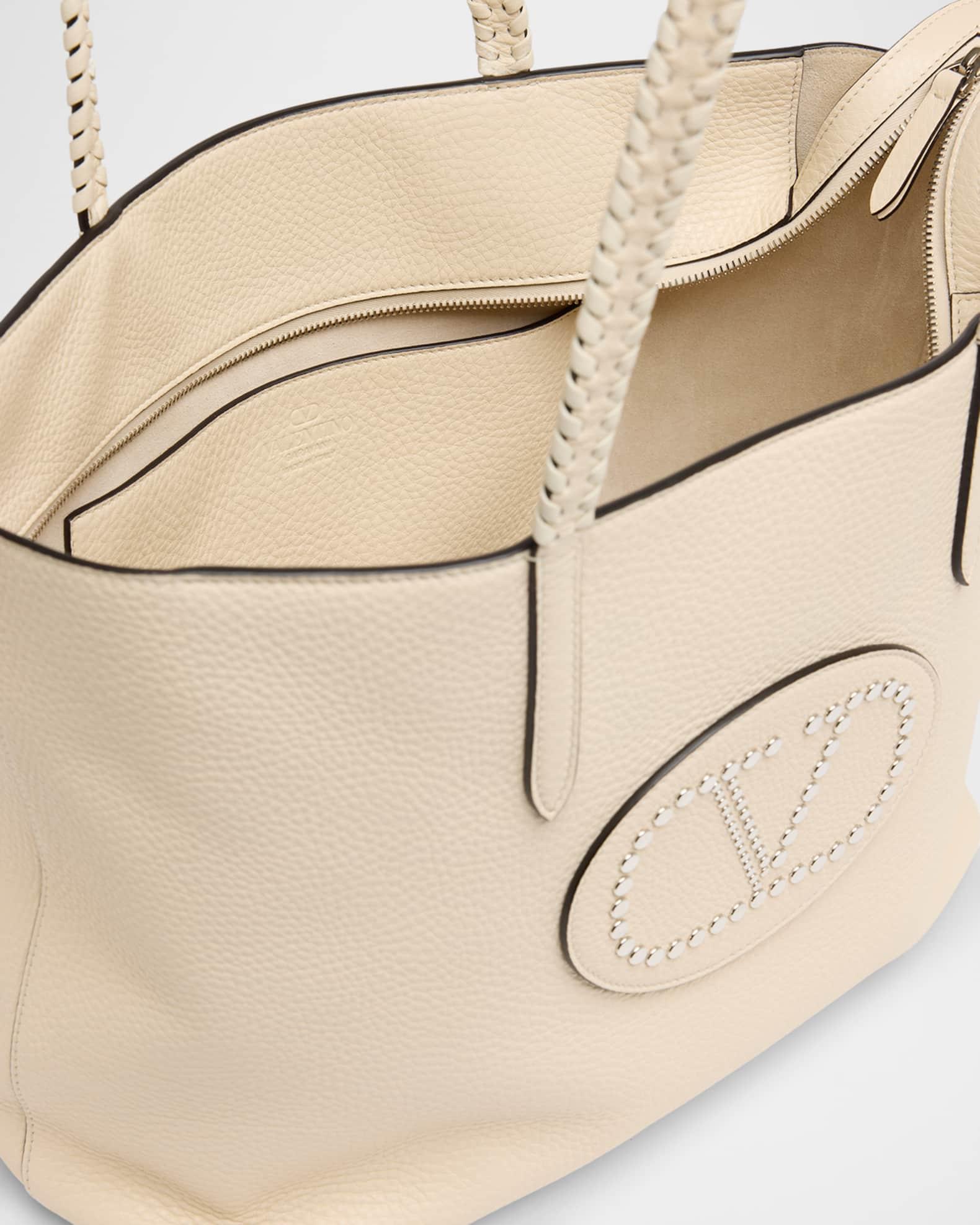 Avec Toi Rivet VLOGO Leather Tote Bag Product Image