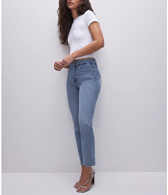 Good American Good Legs Straight Denim Split Pocket Jeans Product Image