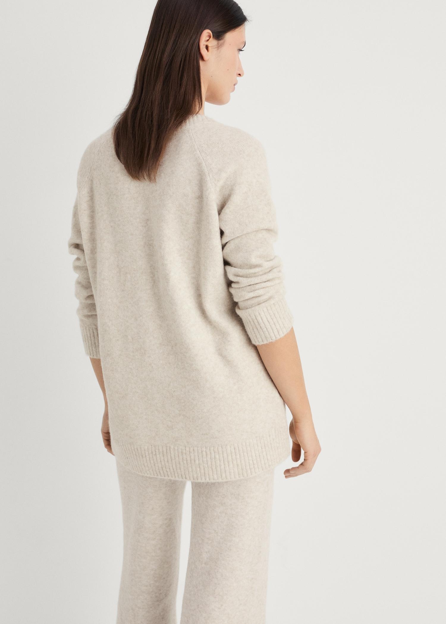 V-neck knit sweater - Women | MANGO USA Product Image