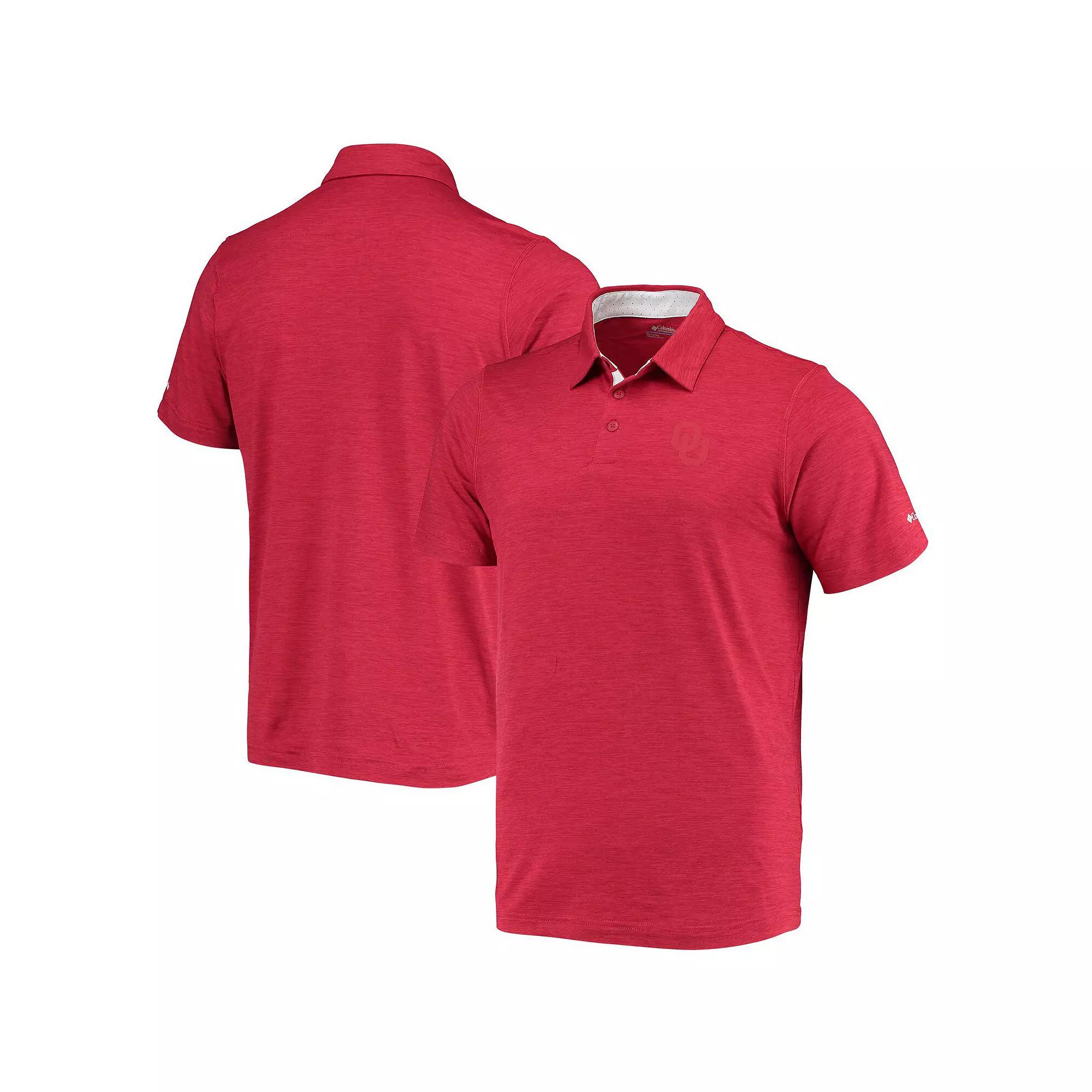 Men's Columbia Crimson Oklahoma Sooners Tech Trail Space Dye Omni-Shade Polo, Size: XL, Red Product Image