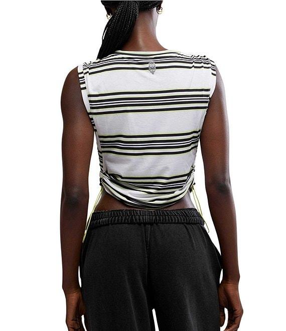 FP Movement Sport Mode Crew Neck Sleeveless Muscle Stripe Print Muscle Tee Product Image