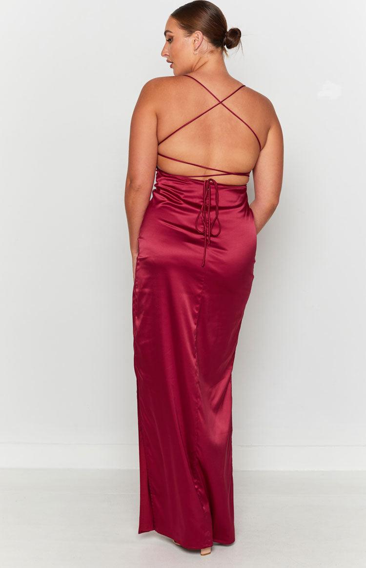 Manhattan Slip Formal Dress Wine Product Image