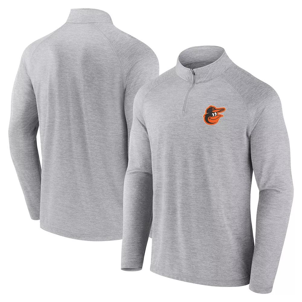 Men's Fanatics Gray Baltimore Orioles Head-to-Head Raglan Quarter-Zip Jacket, Size: Small, Grey Product Image