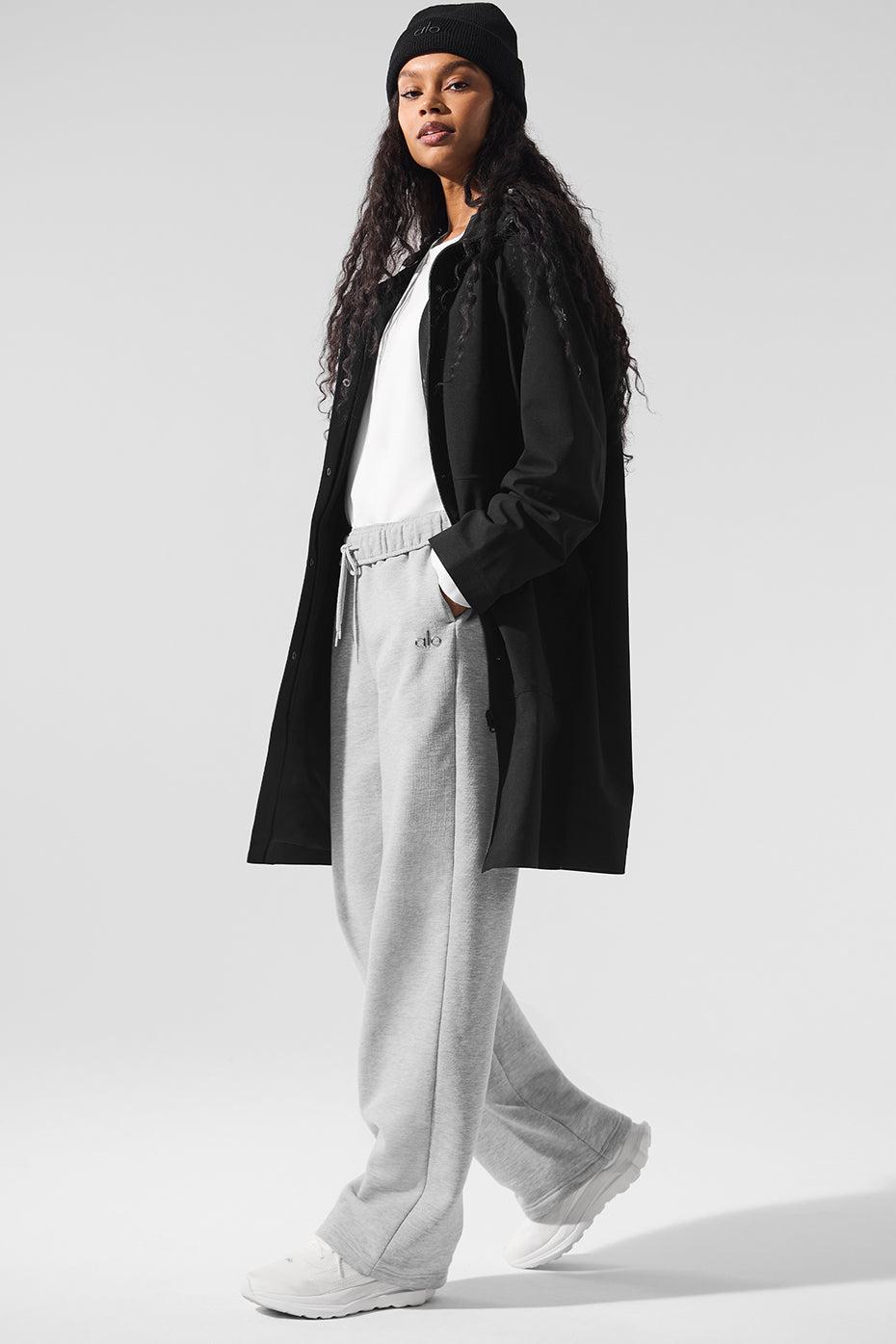 Rain Or Shine Long Coat - Black Female Product Image