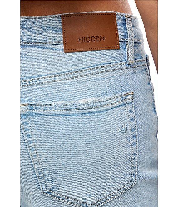 Hidden Jeans Nori Stretch Super Distressed Wide Leg Denim Jeans Product Image