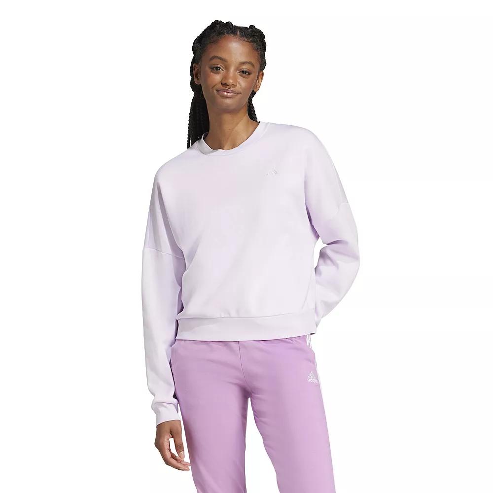 Women's adidas Essentials Feel Cozy Sportswear Sweatshirt, Size: Large, Ice Purple Product Image