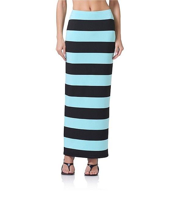 AFRM Franny Stripe Printed Matte Scuba Coordinating Maxi Skirt Product Image