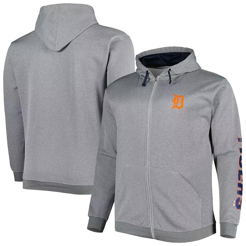 Mens Profile Ash Detroit Tigers Big & Tall Pullover Hoodie Product Image