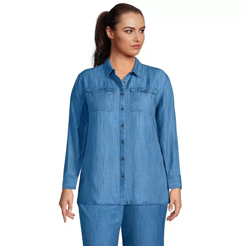Women's Lands' End Heritage Long Sleeve Shirt,  Product Image