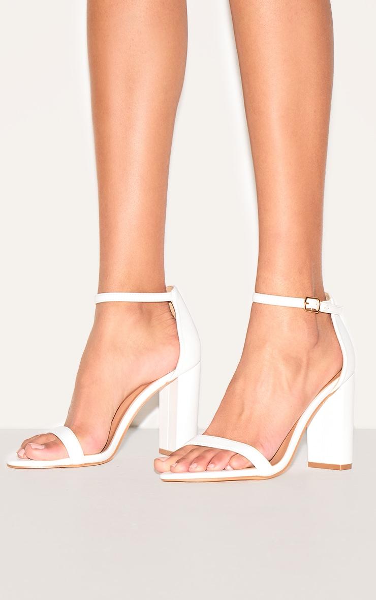 White May Blocked Heeled Sandal Product Image