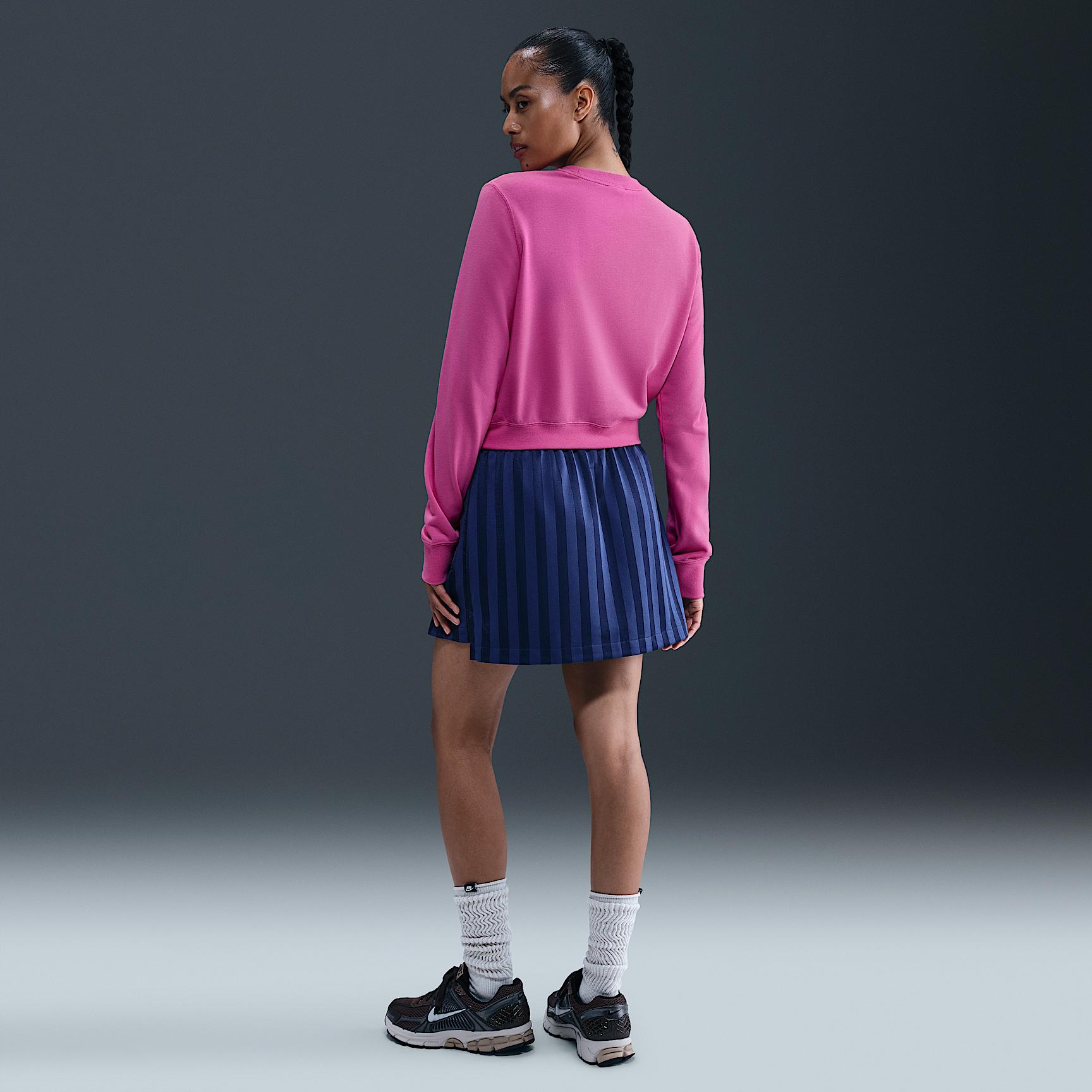 Womens Nike Sportswear Chill Terry Crew-Neck French Terry Sweatshirt | HV2393-675 Product Image