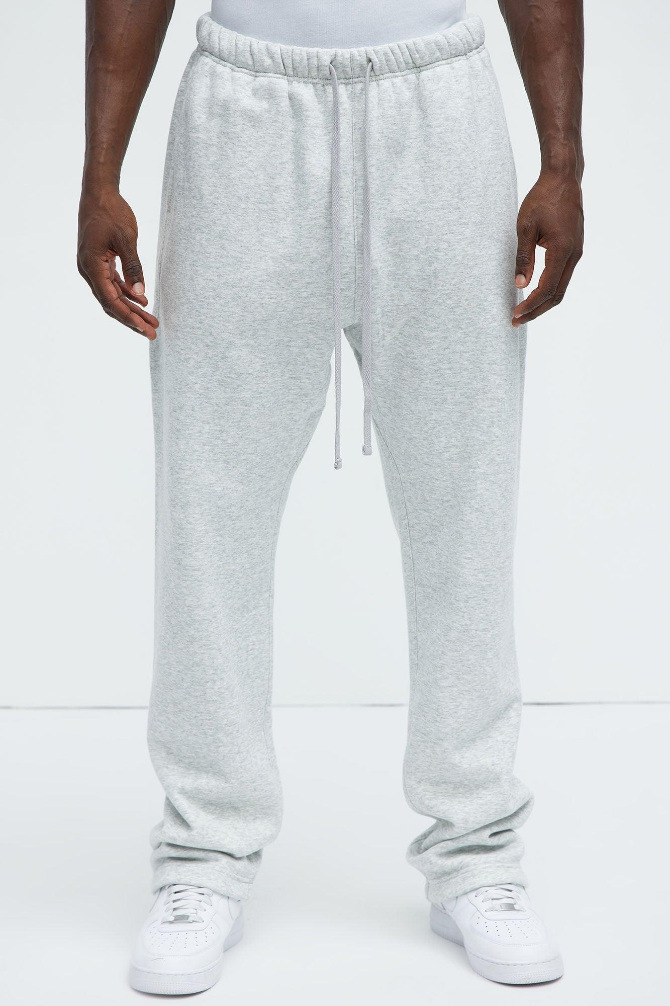 Tyson Heavyweight Straight Sweatpants - Heather Grey Product Image