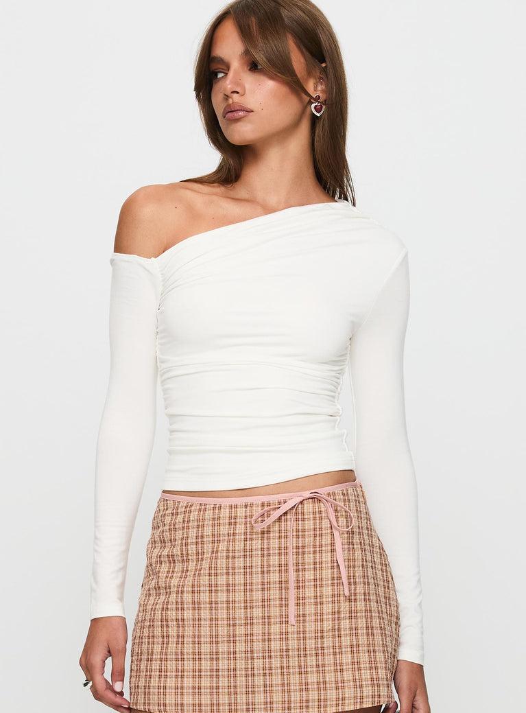 Beller Long Sleeve Top White Product Image