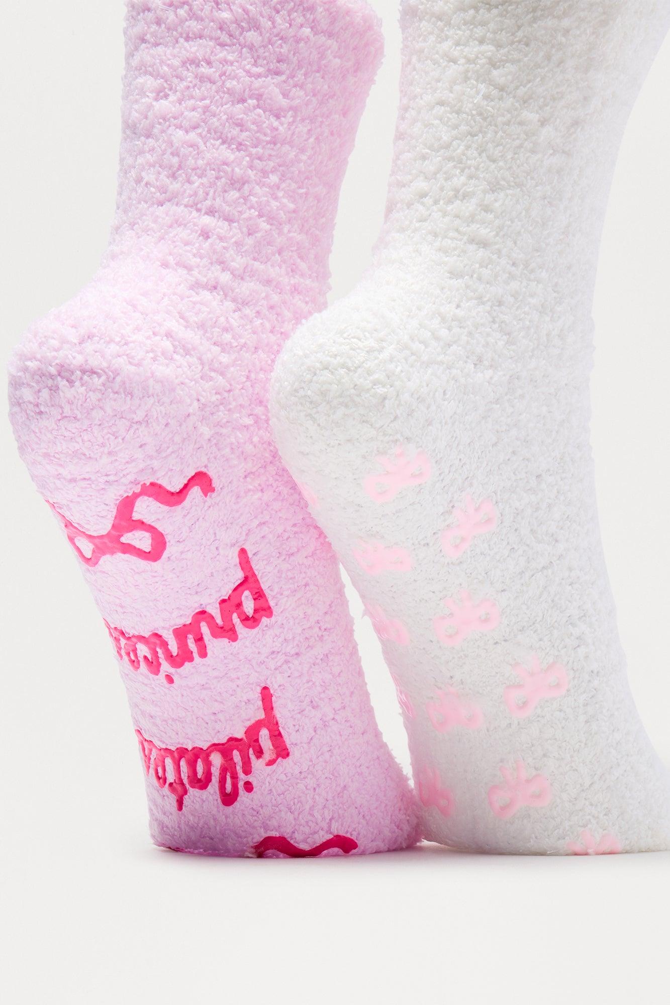 Pilate Princess 2 Pack Cozy Socks - Pink/combo Female Product Image
