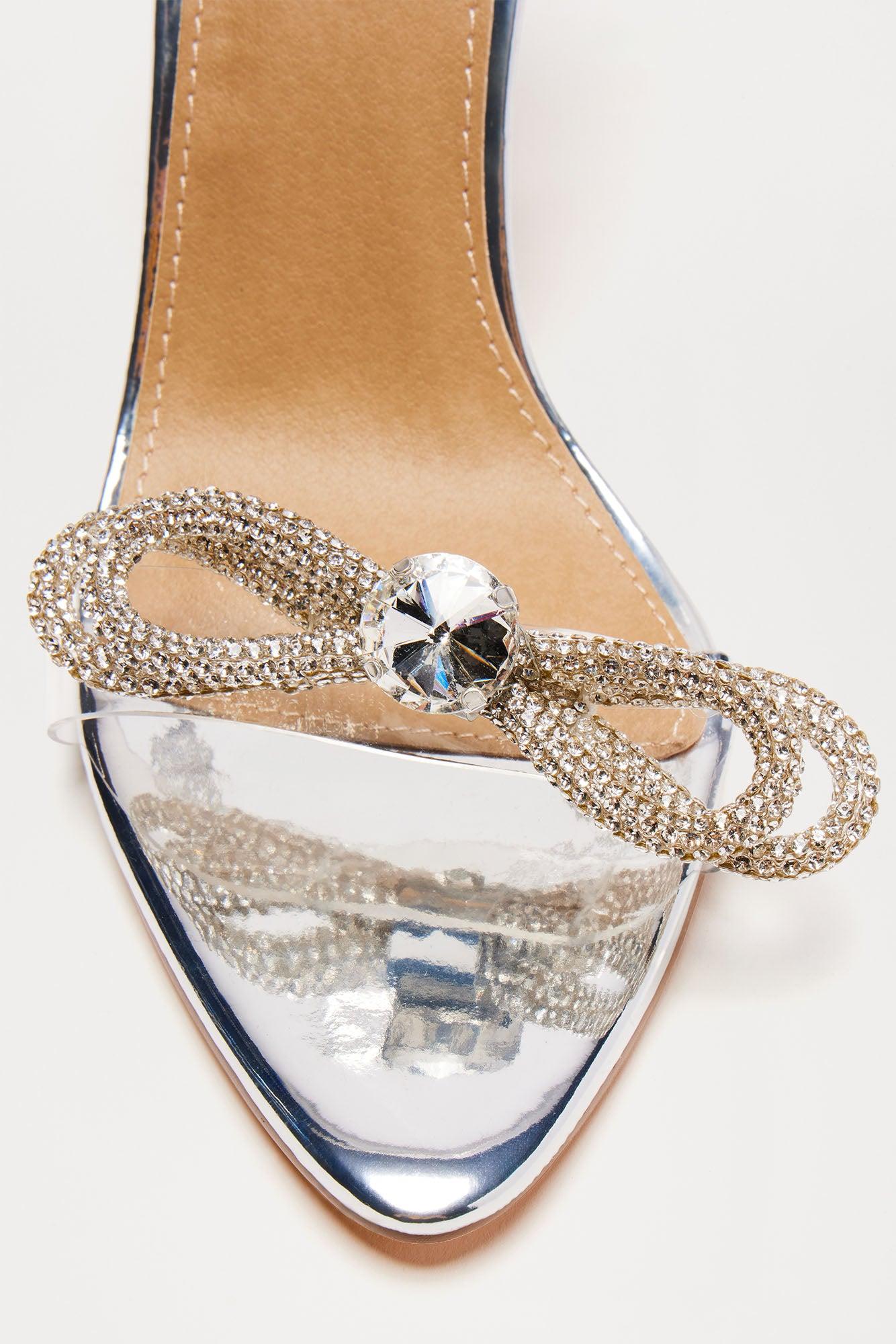 Always Shining Bright Heeled Sandals - Silver Product Image