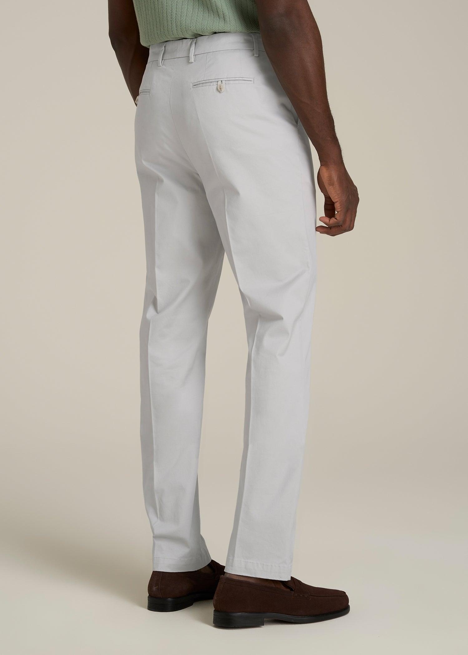 Refined Chinos for Tall Men in Grey Sand Male Product Image
