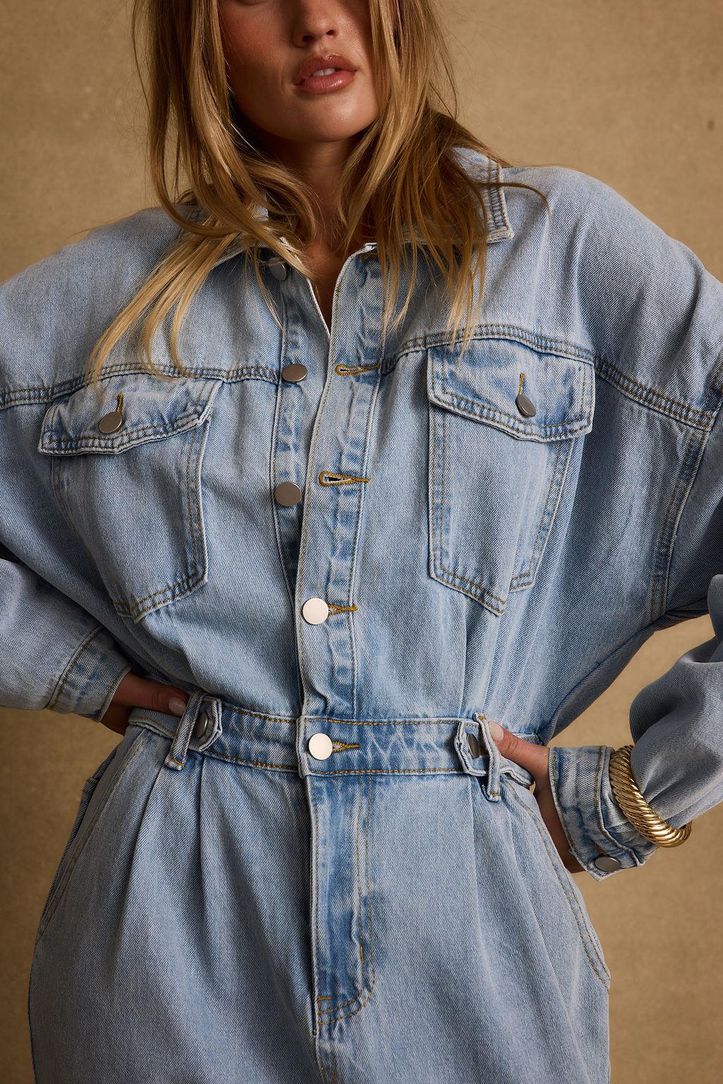 Hendrix Denim Jumpsuit Female Product Image