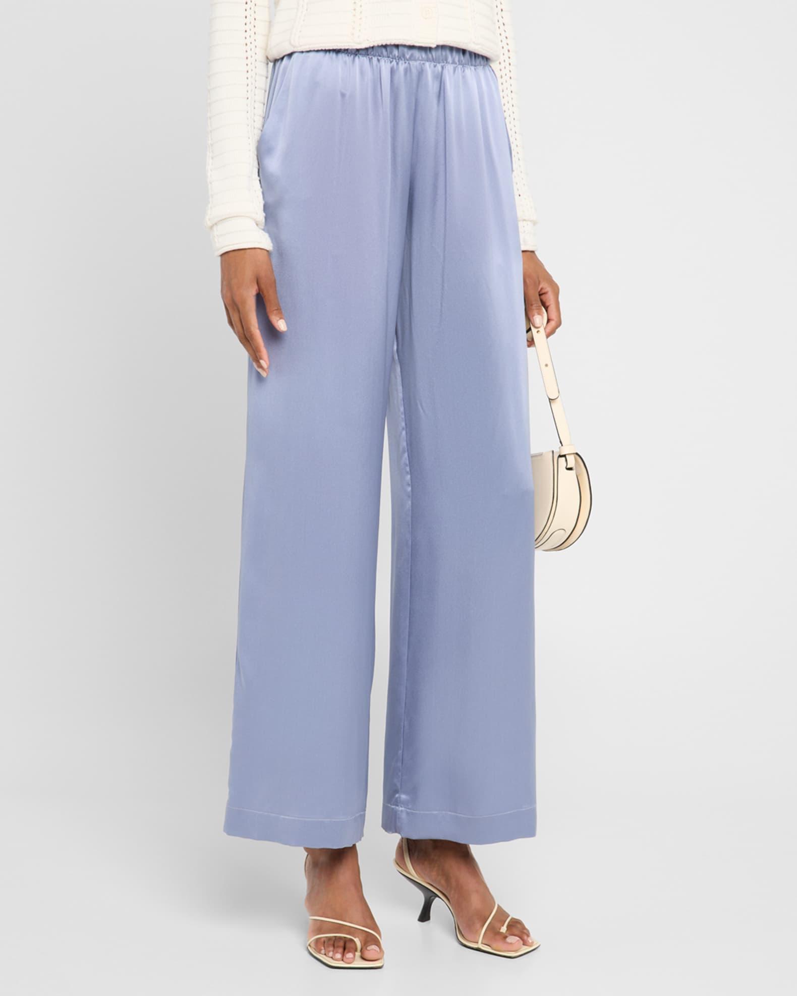 Brynn Wide-Leg Silk Pants Product Image