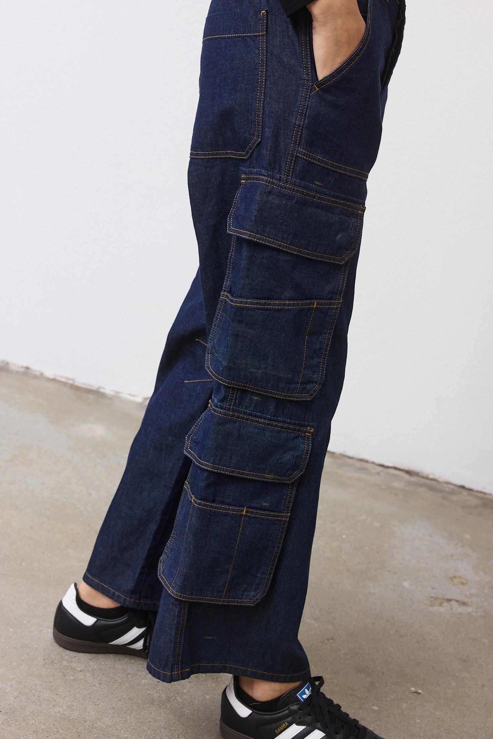 The Off Duty Light Denim Cargo Pants Product Image