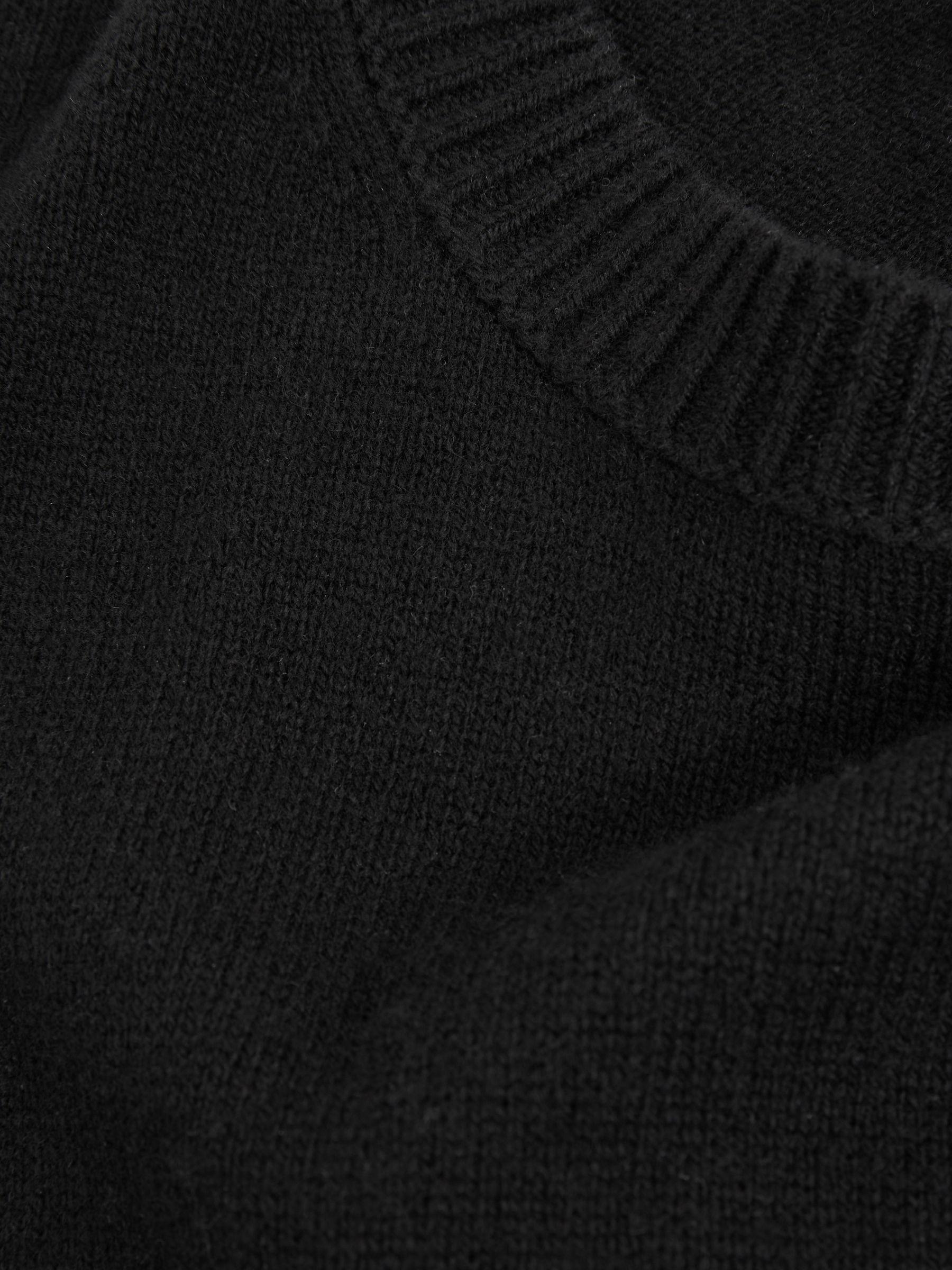 Wool-Cashmere Crew Neck Jumper in Black Product Image