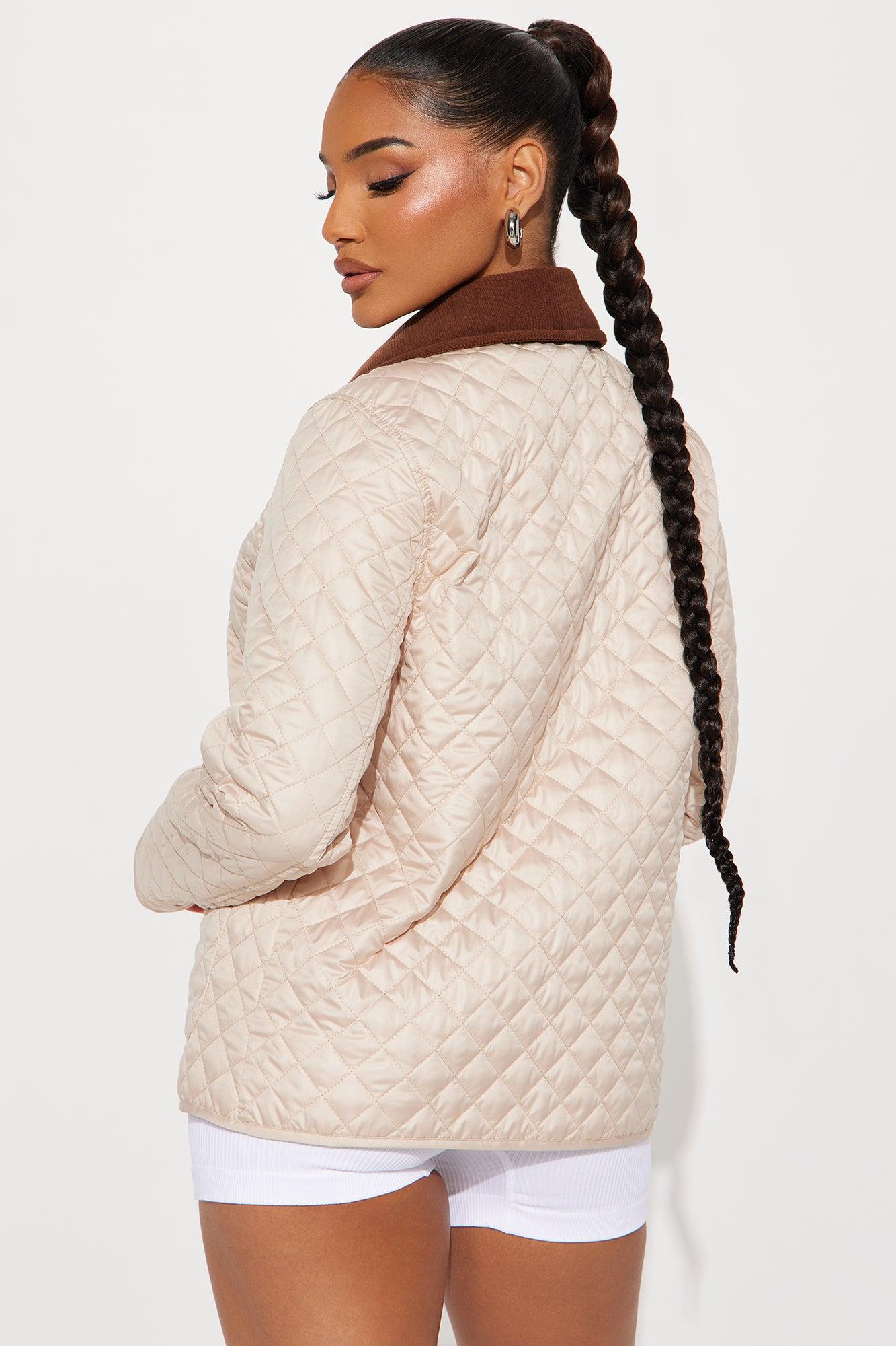 Lissette Quilted Jacket - Khaki Female Product Image