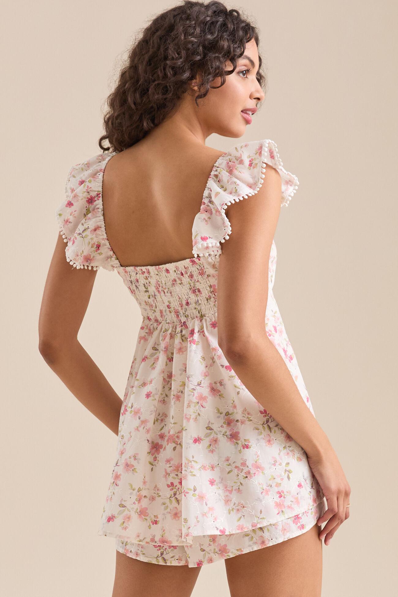 Virginia Flutter Sleeve Romper Product Image