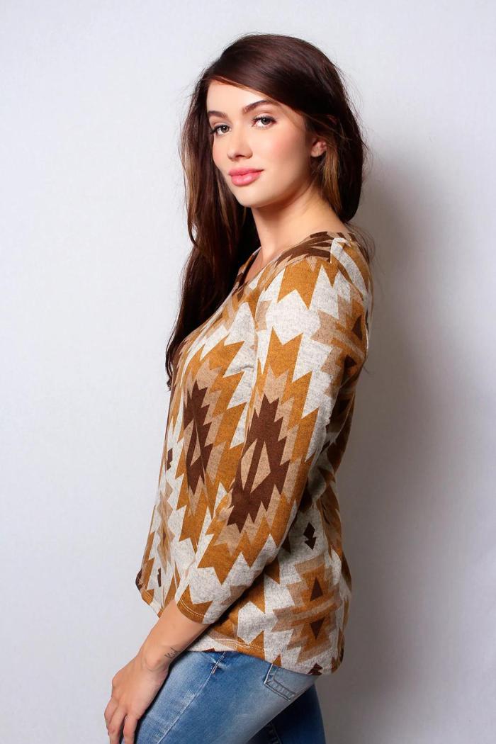 V Neck Stripe Top Product Image