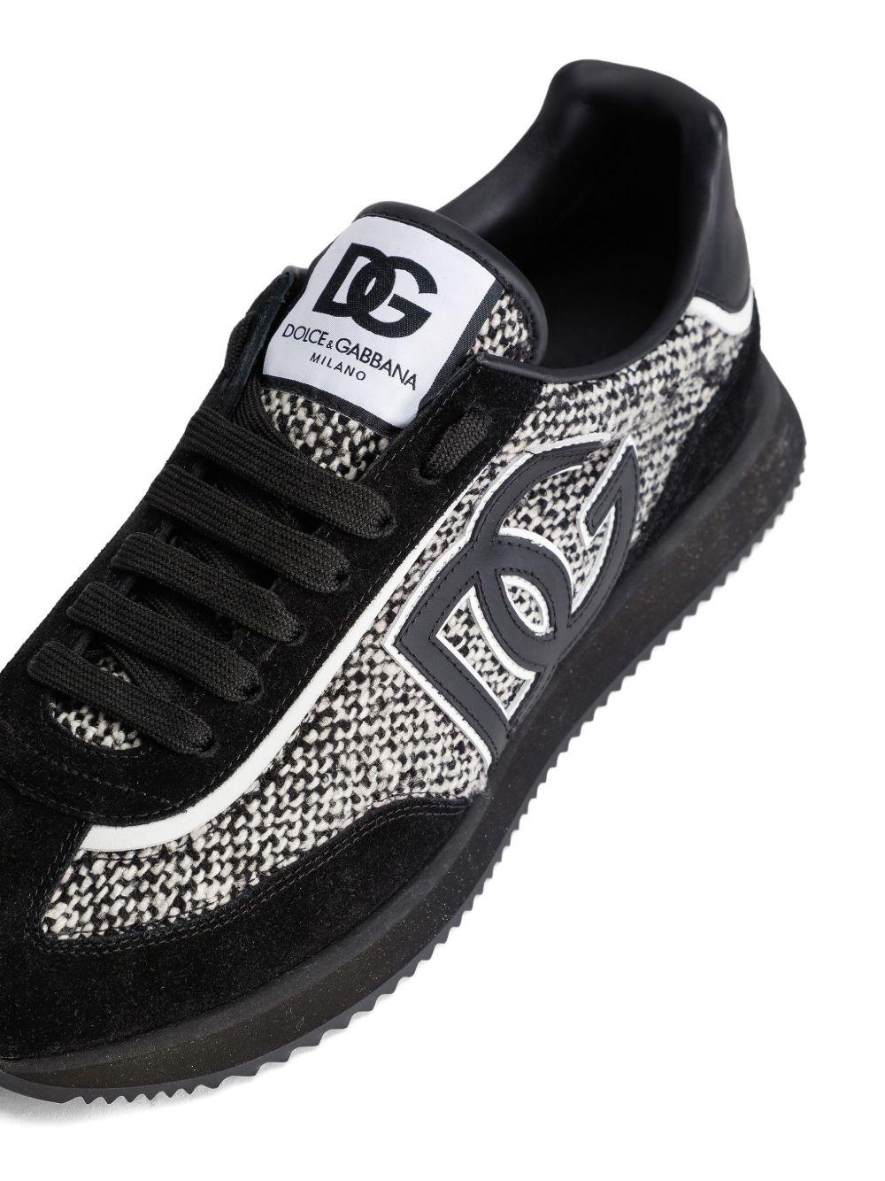logo-patch panelled sneakers Product Image
