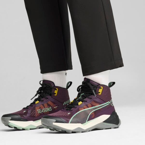 PUMA SEASONS Explore NITROâ¢ 2 Women's Mid Hiking Shoes in Midnight Plum/Green Fog/Black Product Image