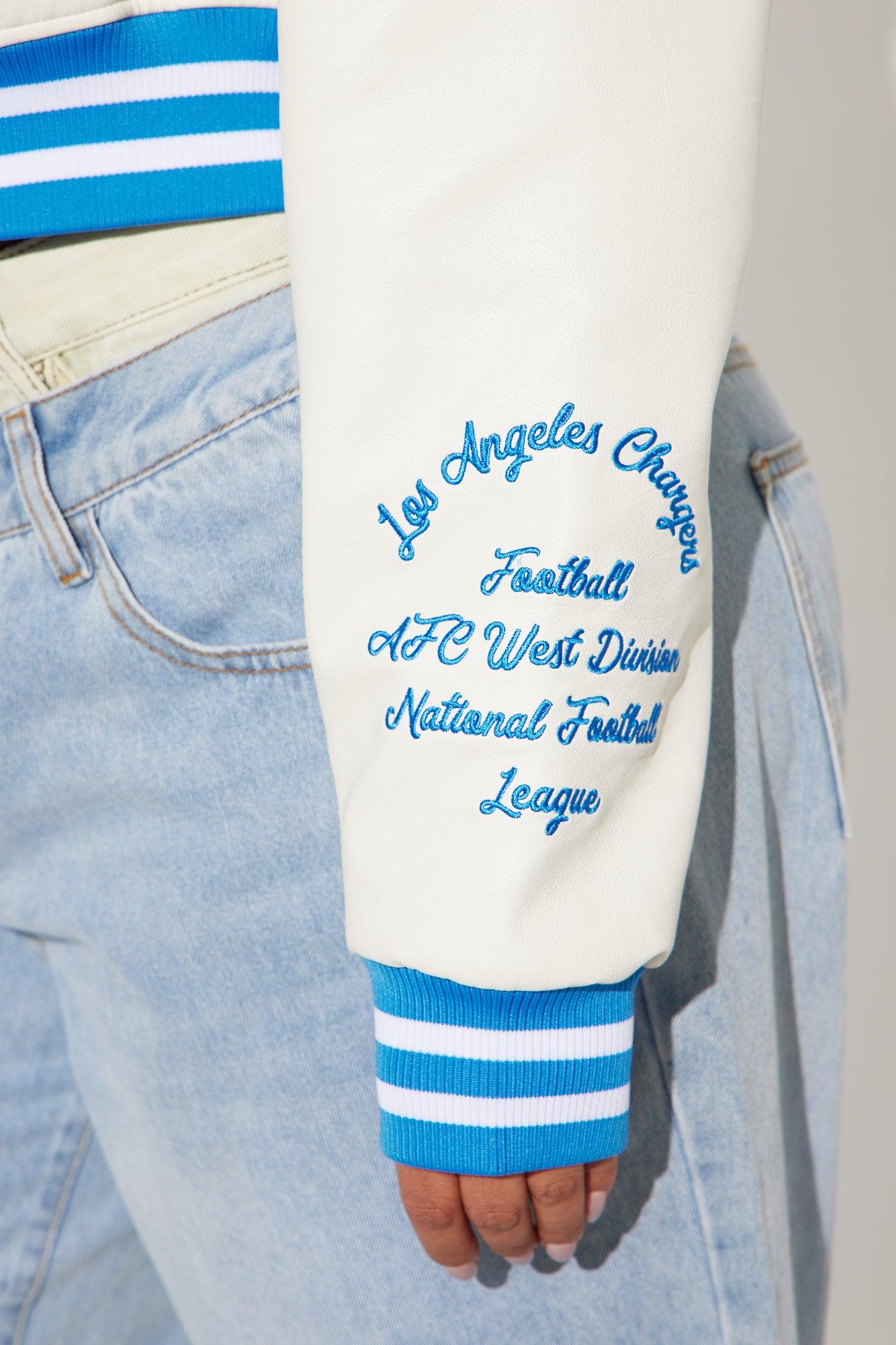 LA Chargers Bomber Jacket - Cream Female Product Image