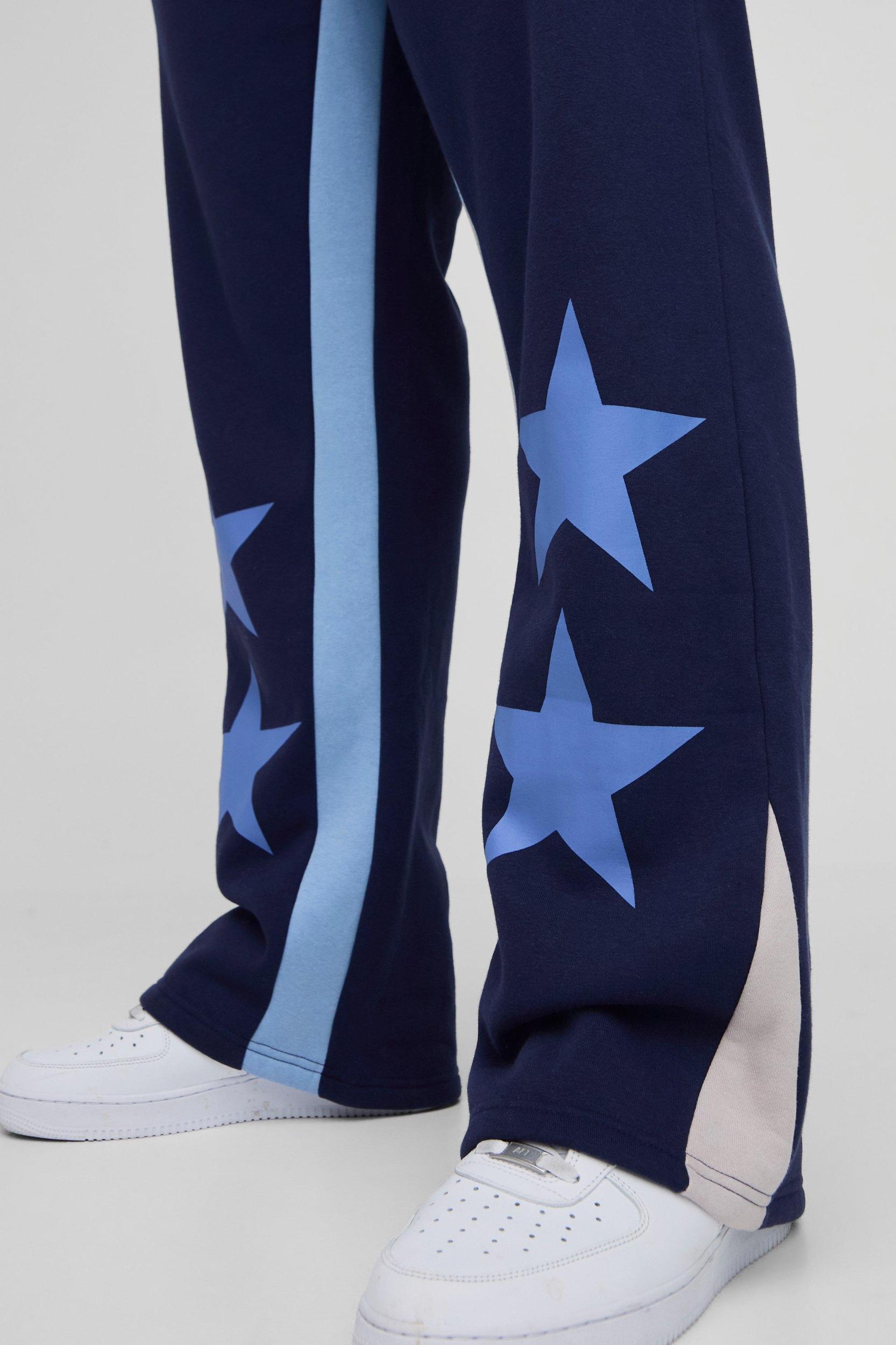 Plus Star Gusset Sweatpants | boohooMAN USA Product Image